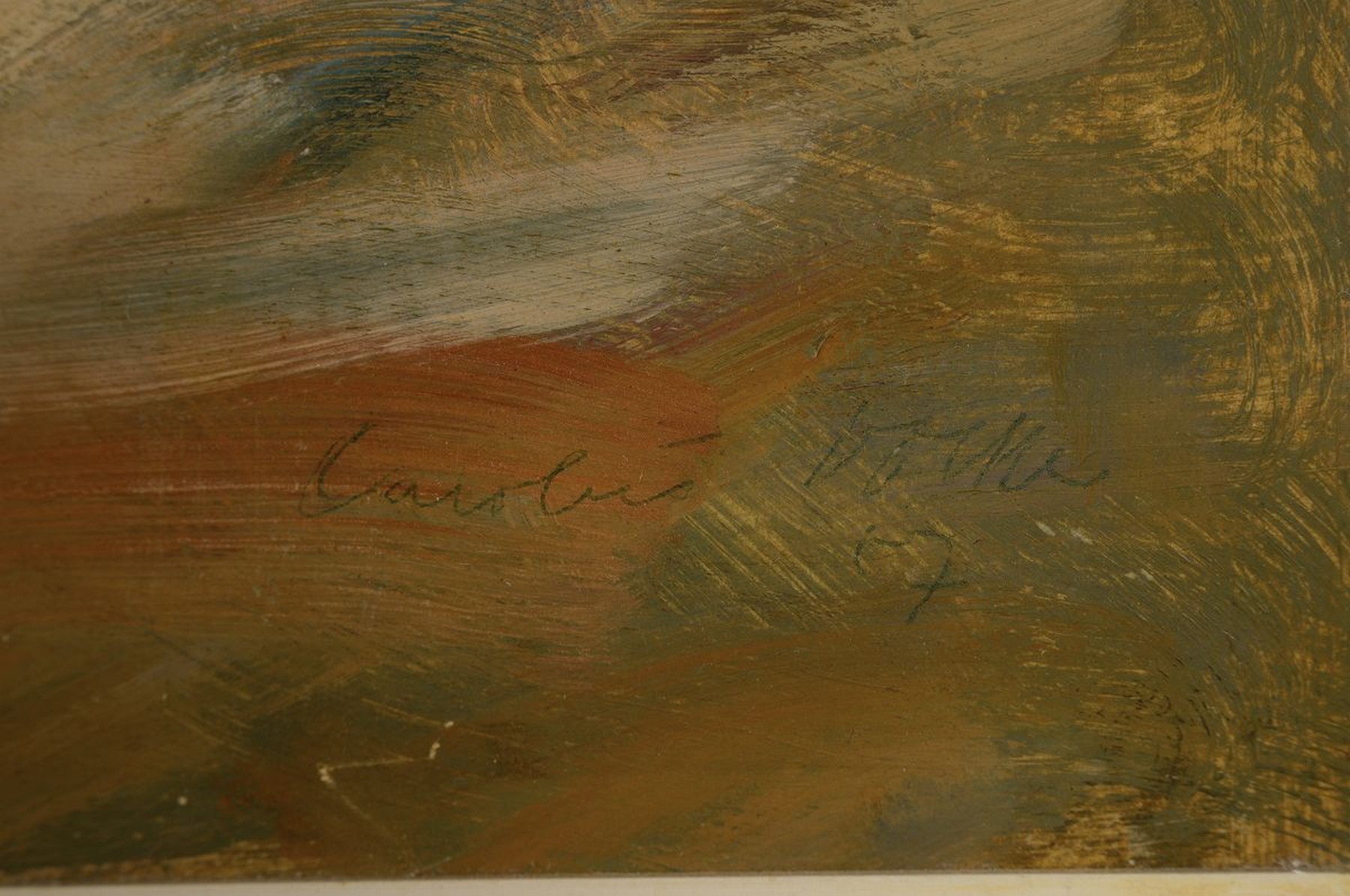 Detail a: Carolus Vocke, 1899 Heilbronn-1979 Mannheim, Blumenstillleben, Öl/Hartfaser, rechts unten signiert, ca. 90x70cm, R. ca. 106x86cm