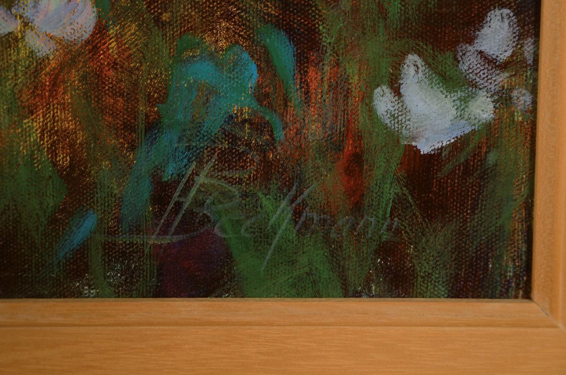 Detail a: Helmut Pete Beckmann, geb. 1929, Blumenwiese, Öl/Lwd, rechts unten signiert, ca. 60x80cm, R. ca. 68x88cm