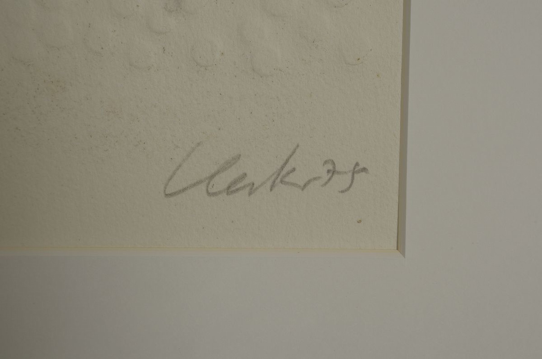 Detail a: Günther Uecker, geb. 1930, Prägedruck auf dickem Velin, handsigniert, num. 135/300, aus 1975, Blattgr. 50 x 50 cm, Rahmengr. 72.5 x 72.5 cm, ...