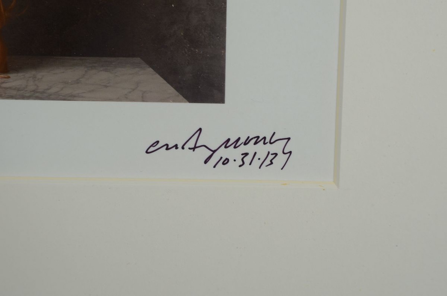 Detail a: Craig Morey, 1952 Fort Wayne/USA, Aktfotografie, handsigniert, aus 2013, dat. rückseitig mit Zertifikat, unter Glas, Rahmen 46 x 56 cm