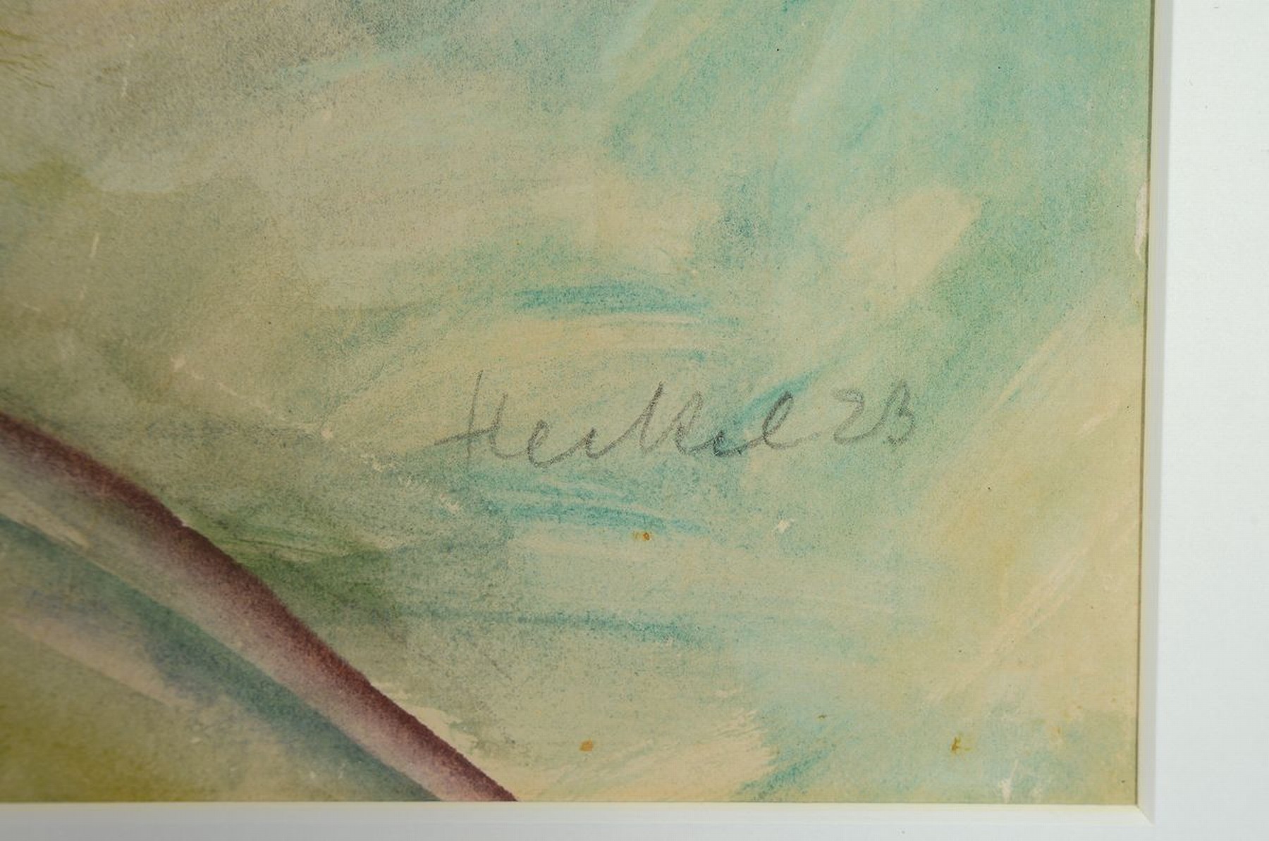 Detail b: Erich Heckel, 1883 - 1970,, Aquarell auf Papier, handsigniert und datiert, (19)23, "Allgäu", sehr farbfrisch, Blattgröße 43.4 x 65.1 cm, ...