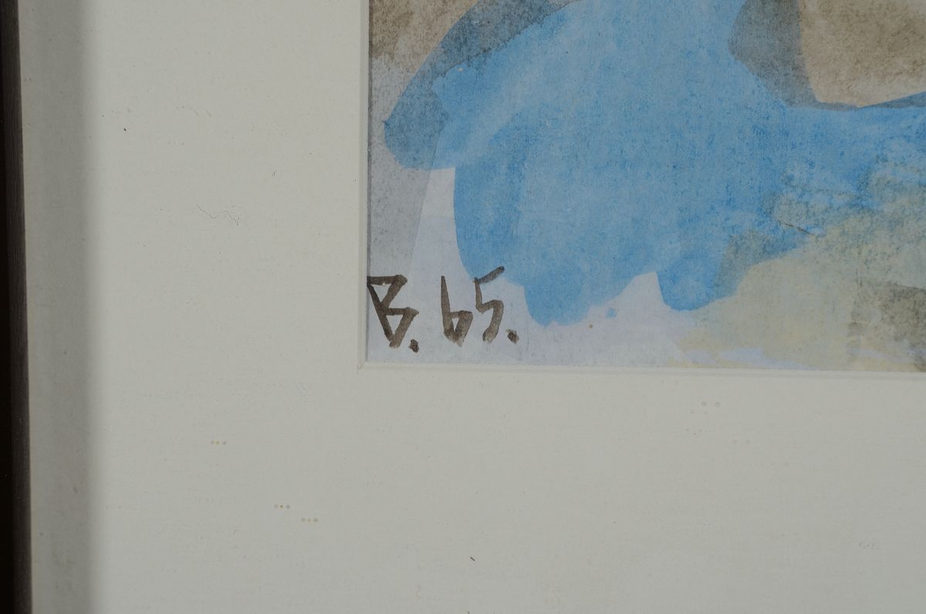 Detail a: Berutscha, Gurami Hagemann, 1945 - 2013, Aquarell auf Papier, "Liegender weiblicher Akt", PP 20 x 29 cm, Rahmen 38 x 48.3 cm, dieses ...