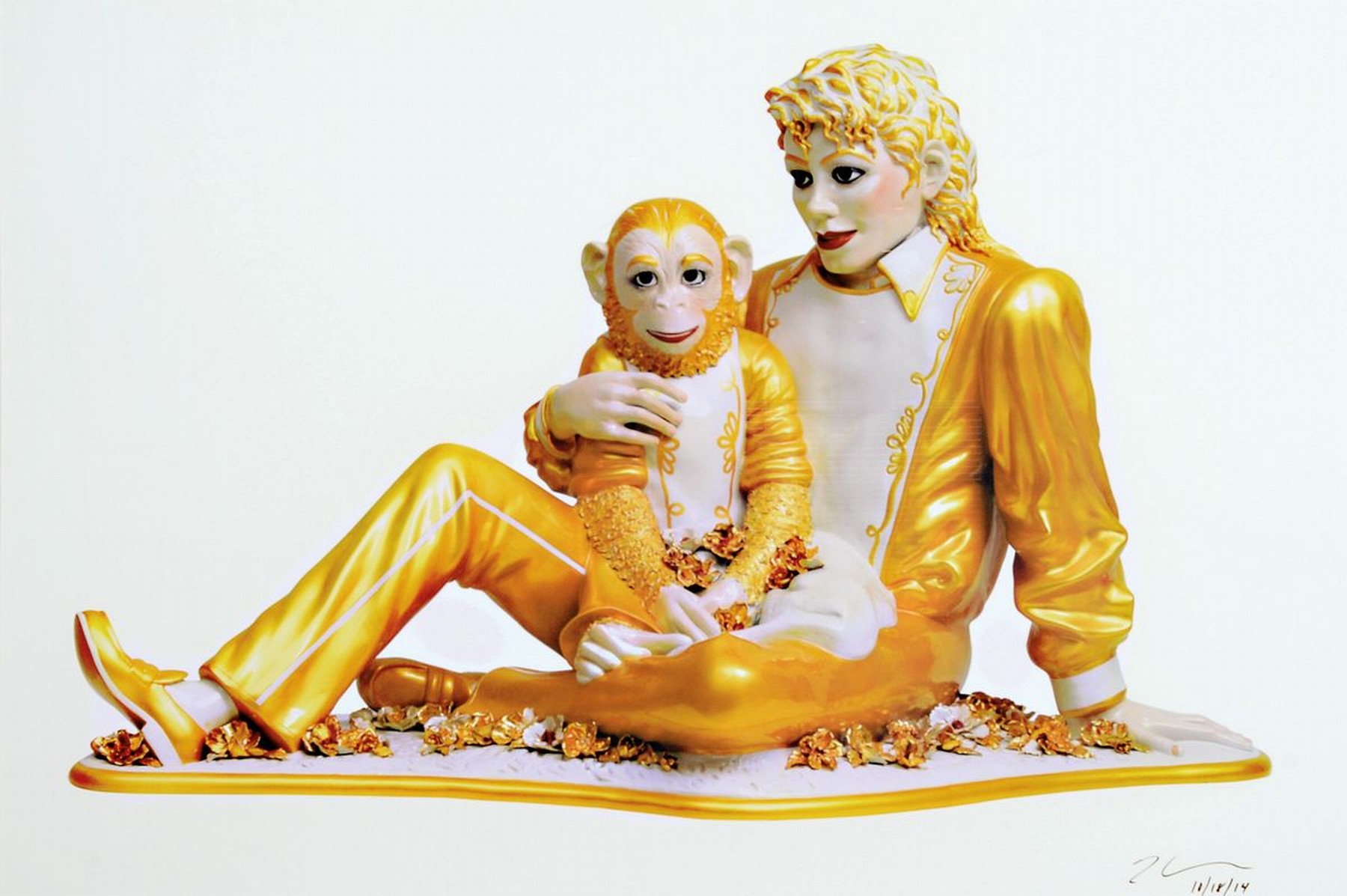 Jeff Koons, geb. 1955, Offset, "Michael Jackson", handsigniert, nur wenige handsignierte Exemplare, Blattgr. 70 x 100 cm, aus 2012, Hrsg. ...