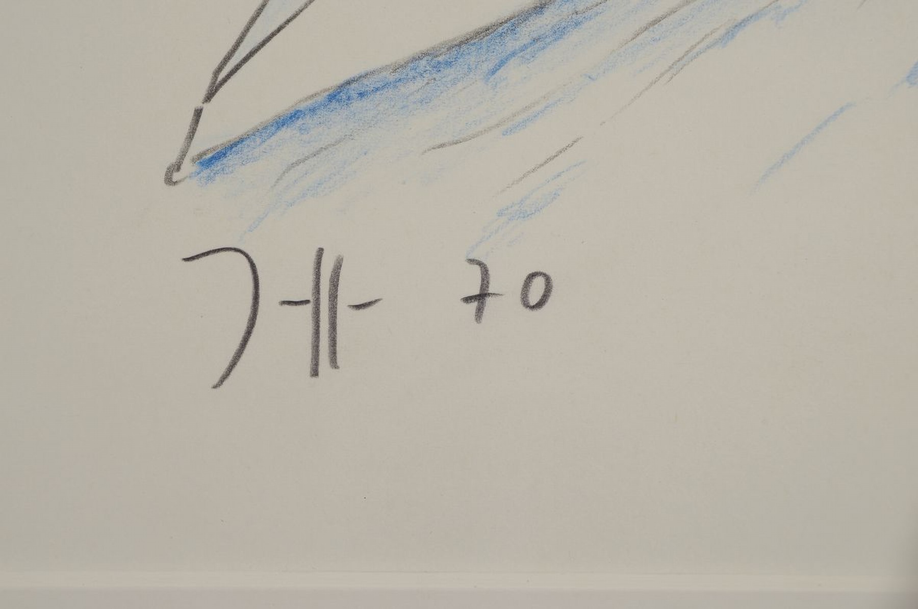 Detail a: Horst Janssen, 1929 - 1995, Buntstiftzeichnung auf Papier, Unikat, handsigniert, dat. 1970, Porträt, PP. ca. 27 x 20 cm, unter Glas, Rahmen ca. 37 x ...