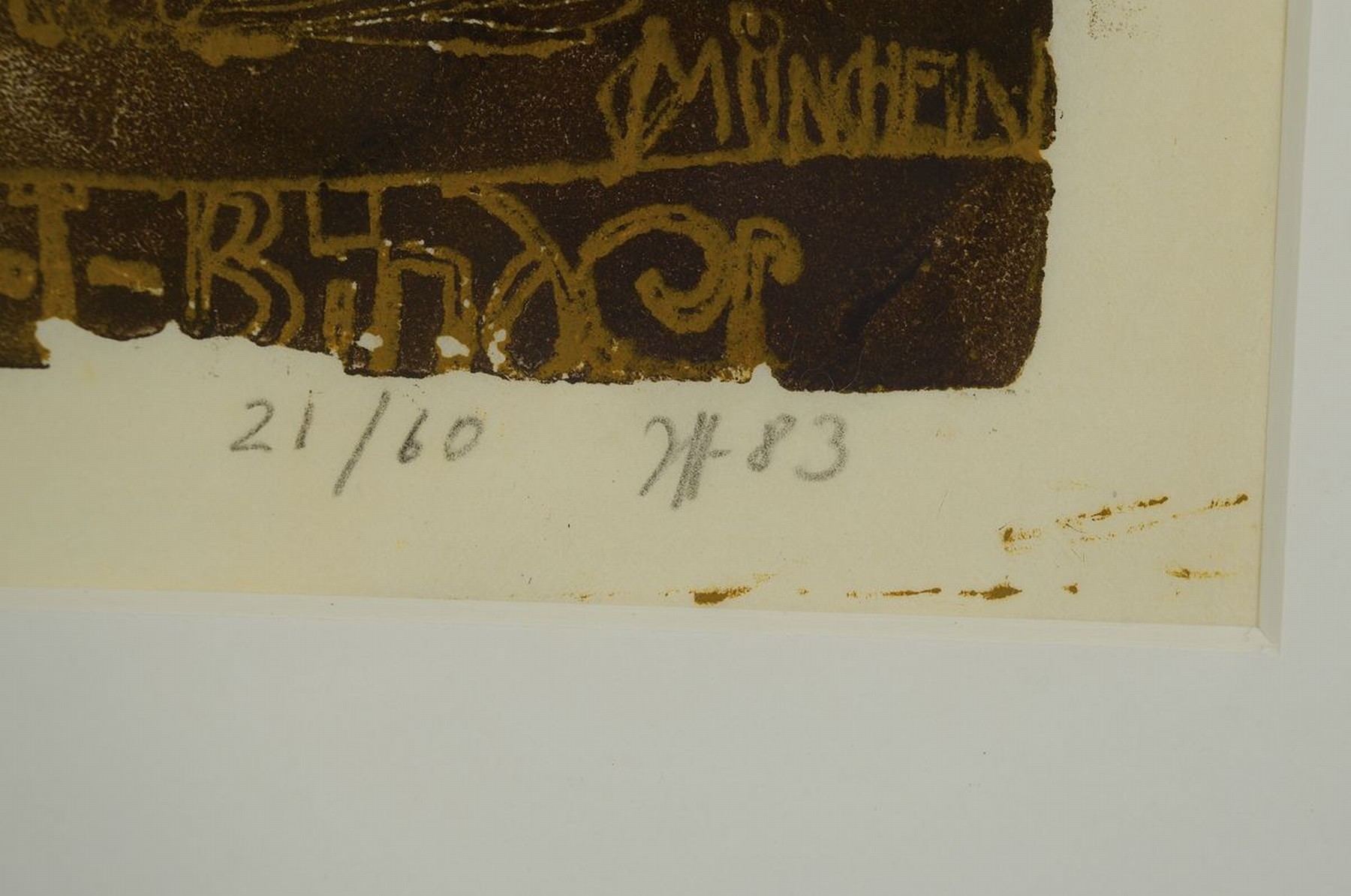 Detail a: Horst Janssen, 1929 - 1995, Radierung von zwei Platten auf sehr dünnem Japanbütten, "Wald und Blume", handsigniert, num. 21/60, aus 1983, ...