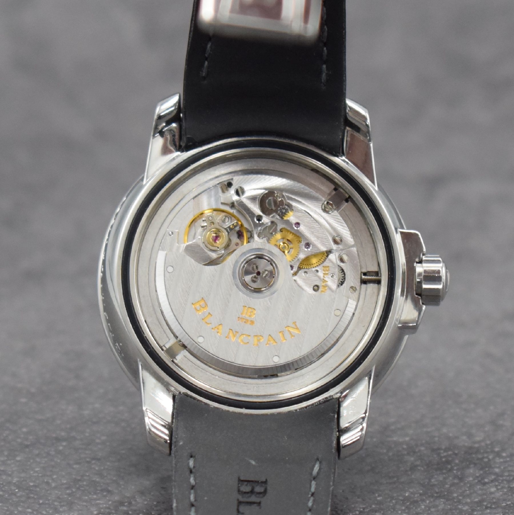 Detail i: BLANCPAIN GMT Trilogy Collections Herrenarmbanduhr in Stahl, Schweiz lt. orig. Papier verk. 09/1999, Automatik, pol. Geh., beids. drehb. Lünette m. ...