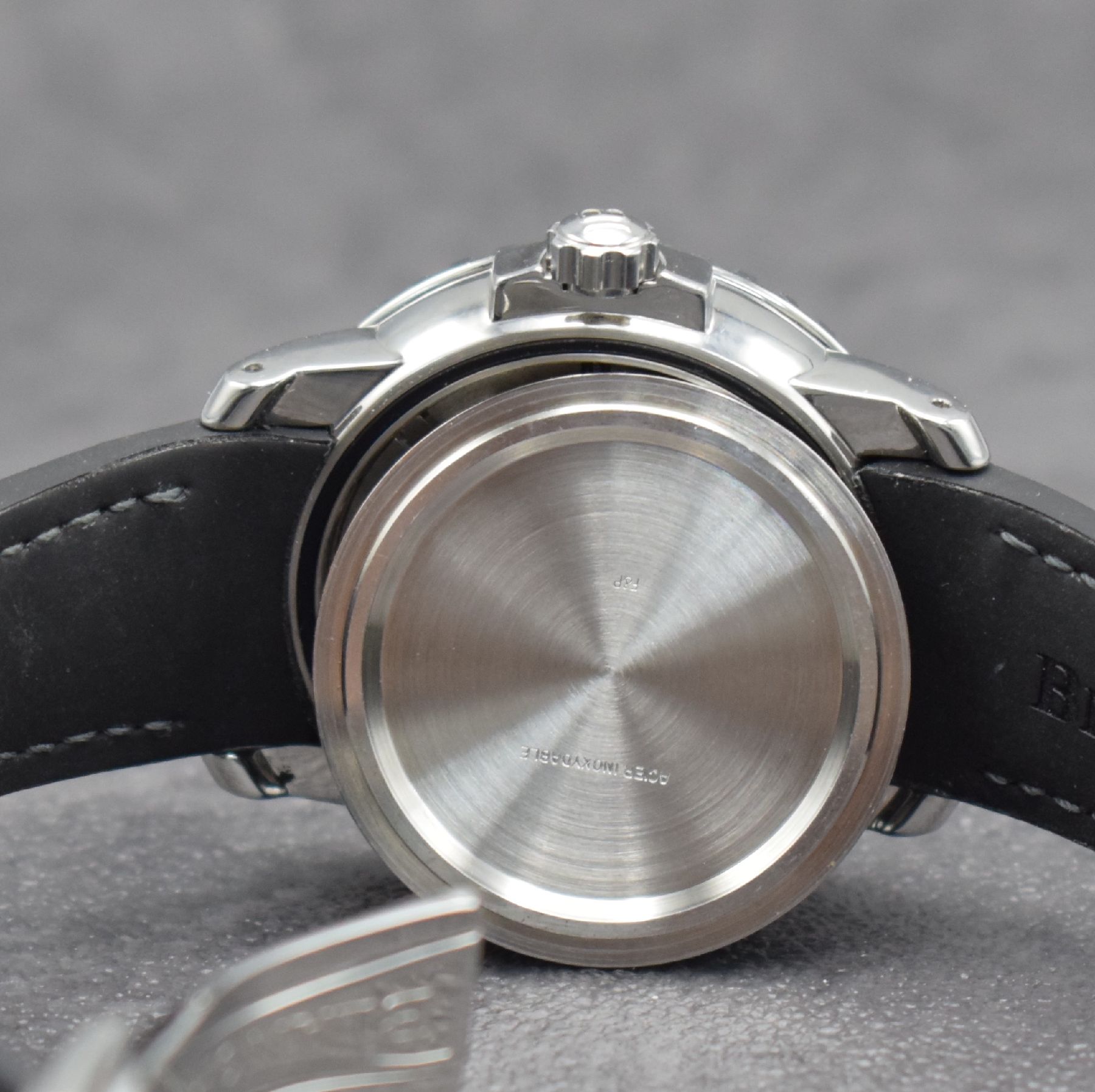 Detail j: BLANCPAIN GMT Trilogy Collections Herrenarmbanduhr in Stahl, Schweiz lt. orig. Papier verk. 09/1999, Automatik, pol. Geh., beids. drehb. Lünette m. ...