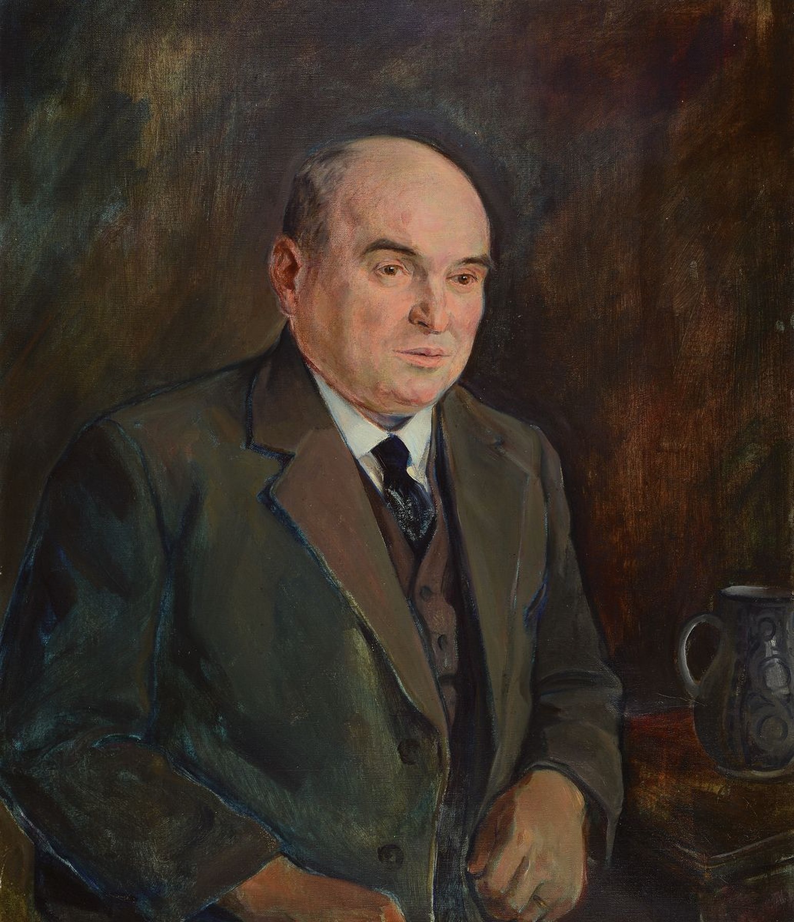 Adolf Kessler, 1890 Godramstein-1974 Landau,3 Porträts aus einer Winzerfamilie, Heinrich, Marie und Hanno Messerschmitt aus Landau- Godramstein, ...