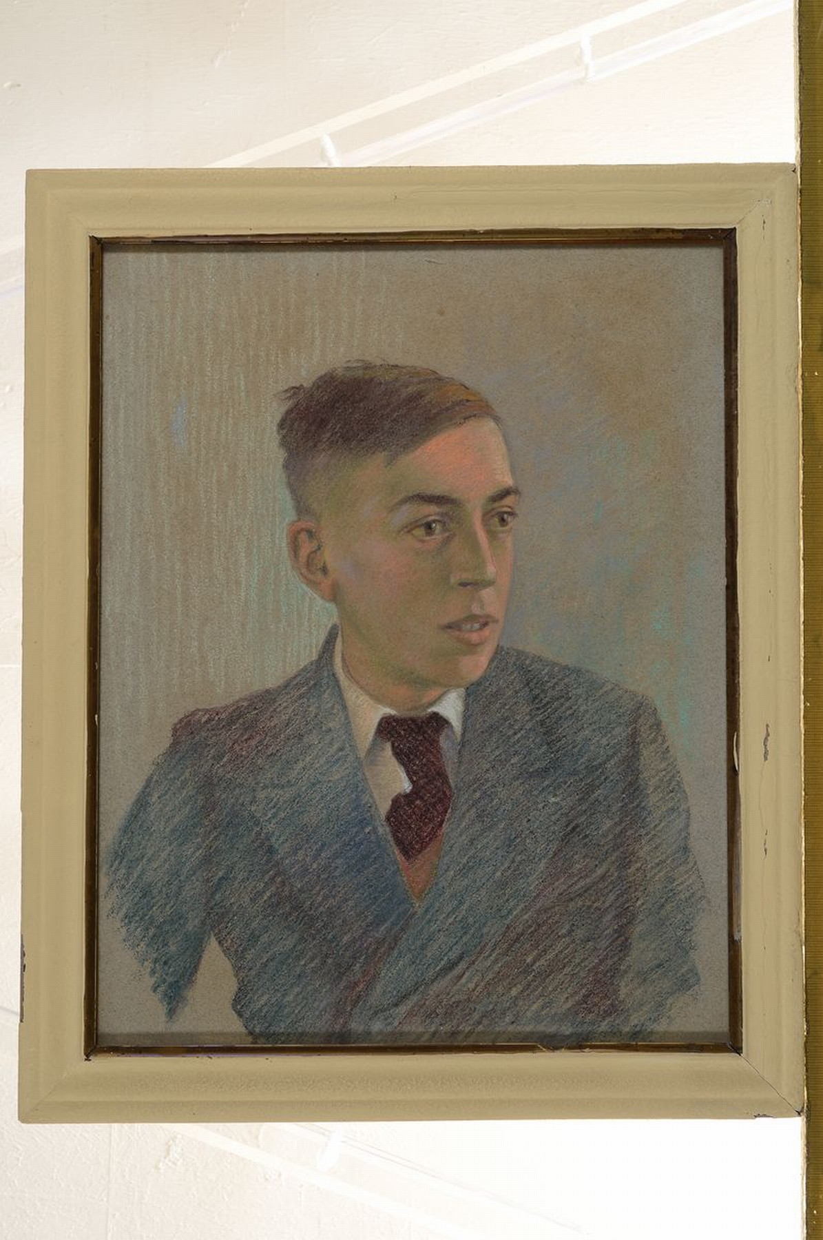 Detail n: Adolf Kessler, 1890 Godramstein-1974 Landau,3 Porträts aus einer Winzerfamilie, Heinrich, Marie und Hanno Messerschmitt aus Landau- Godramstein, ...