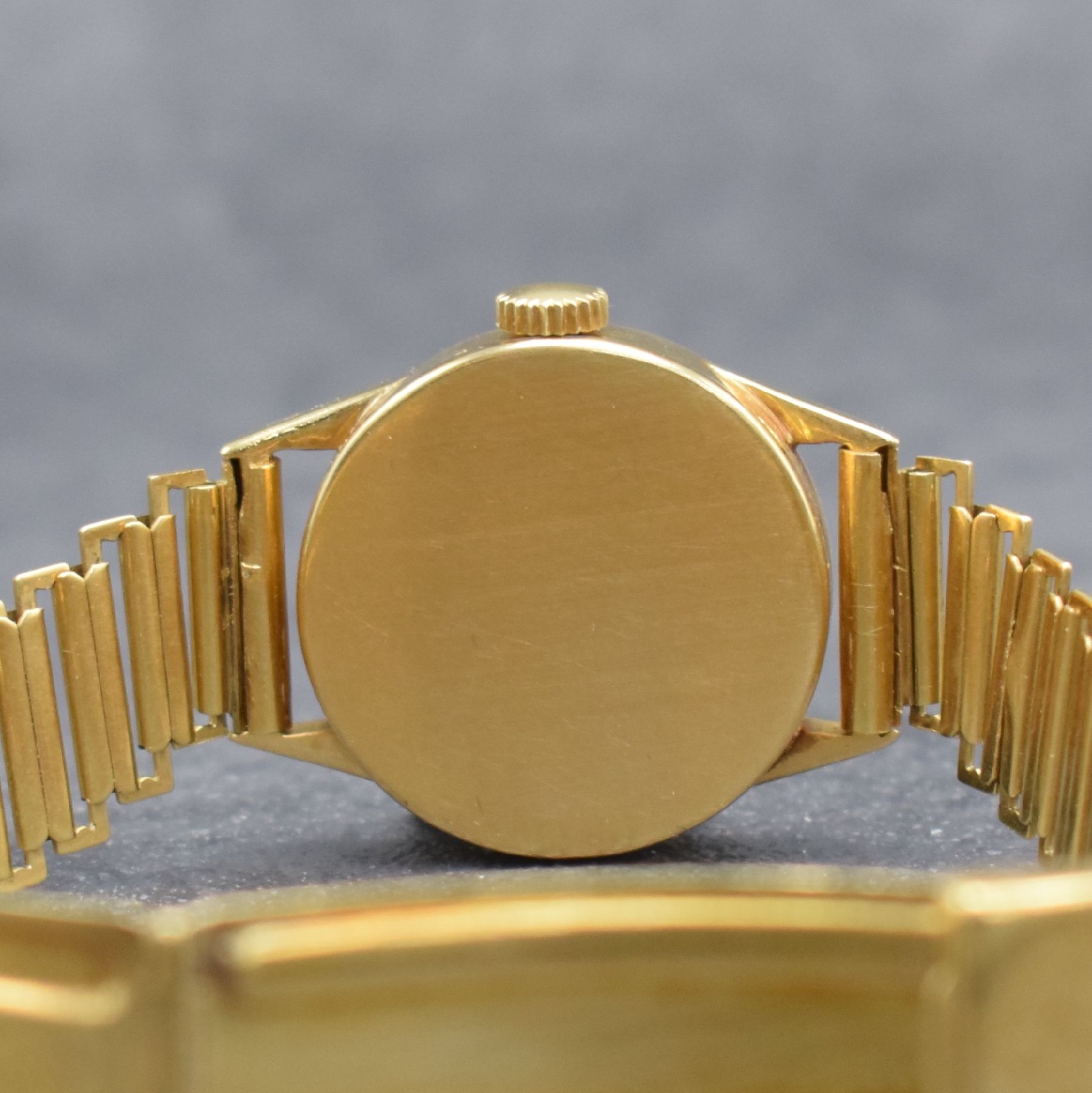 Detail d: PATEK PHILIPPE / Gay Frères Armbanduhr mit sehr seltenem original Band in GG 750/000, Schweiz um 1905 / 1935, Handaufzug, neutrales gedr. Geh., ...