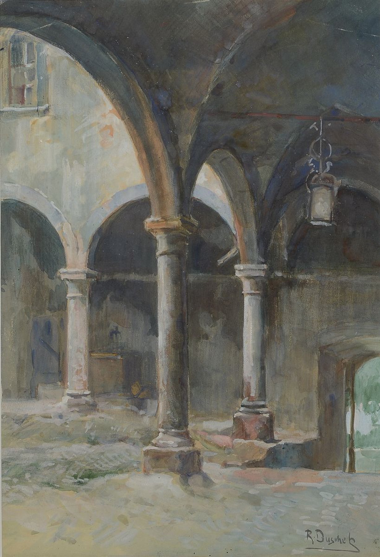 Richard Duschek, 1884 Neugarten-1959 Besigheim, Studium an der Akademie Berlin, Schüler von Kallmorgen und U. Hübner, hier: Castello di Toblino, ...