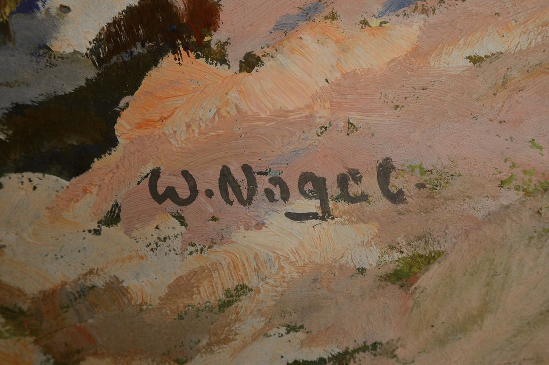 Detail a: Wilhelm Nagel, 1866 Mannheim-1945 Baden-Baden, Studium an der Akademie Karlsruhe bei Schurth, Poeckh und Ritter, Meisterschüler von Ferdinand ...