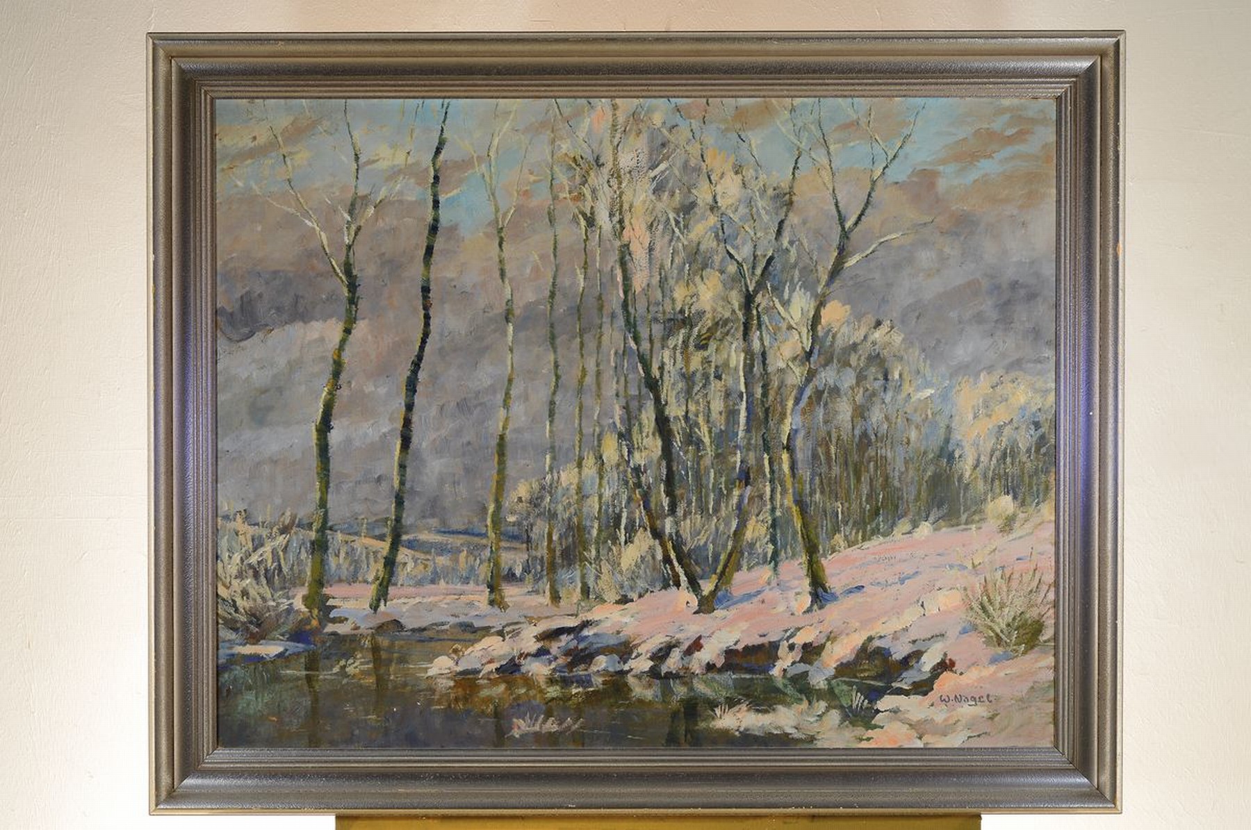 Detail k: Wilhelm Nagel, 1866 Mannheim-1945 Baden-Baden, Studium an der Akademie Karlsruhe bei Schurth, Poeckh und Ritter, Meisterschüler von Ferdinand ...