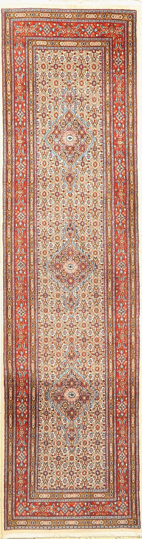 Mud Kork fein, Persien, ca. 40 Jahre, Korkwolle, ca. 286 x 78 cm, EHZ: 2