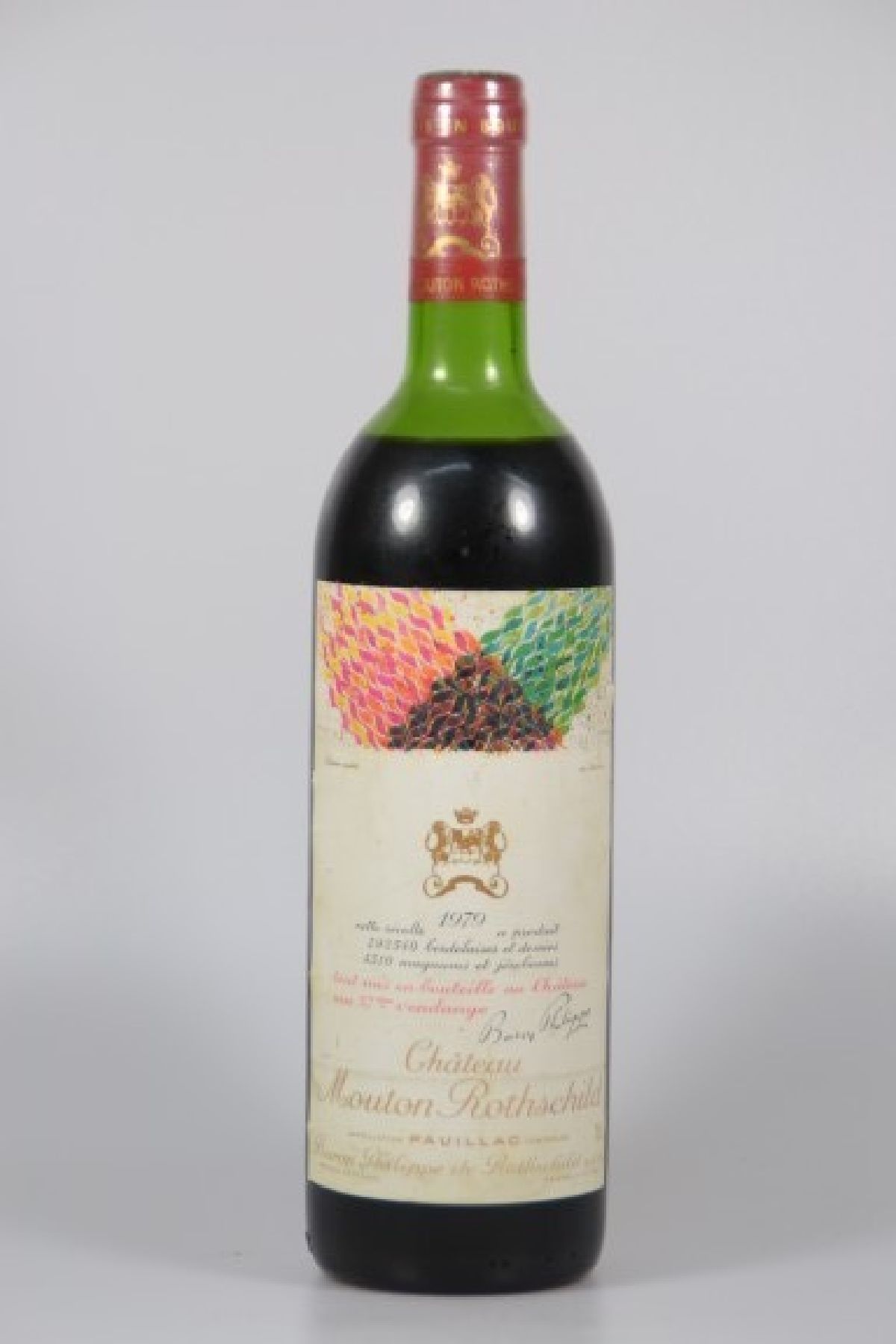 1 Flasche Chateau Mouton Rothschild, 1979, eine von 292540 Flaschen, Künstleretikett, 75ml. orig. verkorkt und unverkostet