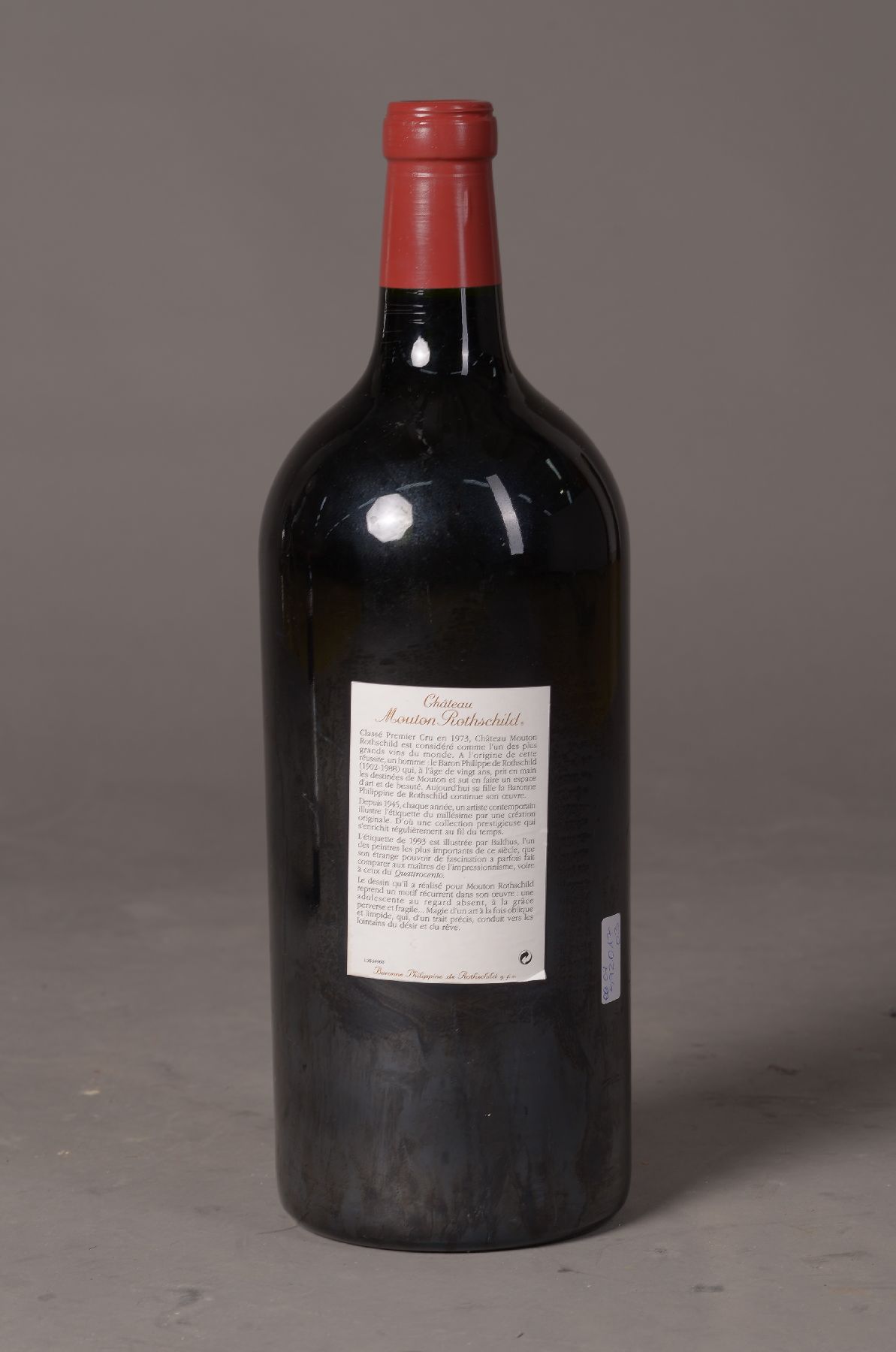 Detail a: Jeroboam-Flasche Chateau Mouton Rothschild 1993, 5 Liter, orig. verkorkt und unverkostet