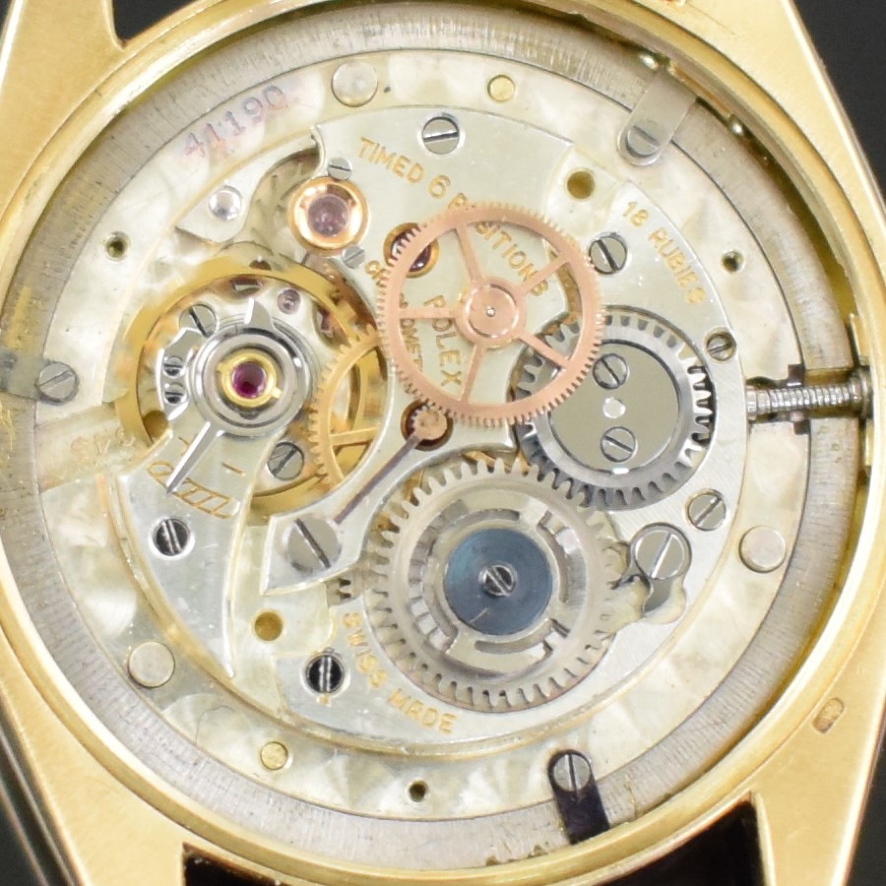 Detail m: ROLEX bedeutende & extrem seltene Chronometer Herrenarmbanduhr Oyster Perpetual Bubble Back mit einzigartigem Cloissoné-Emailzifferblatt Referenz ...