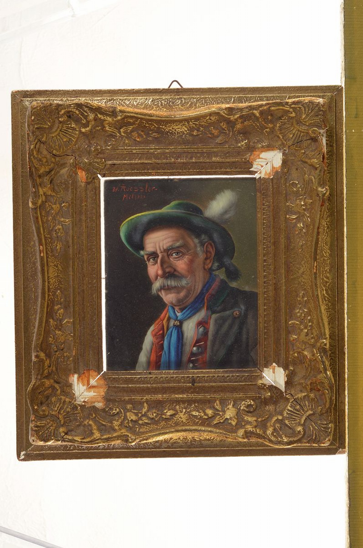 Detail k: Walter Roessler, 1893-1960 München, 2 Bauernporträts, Öl/Holz, jeweils links oben signiert, je ca. 18x14cm, R. besch.