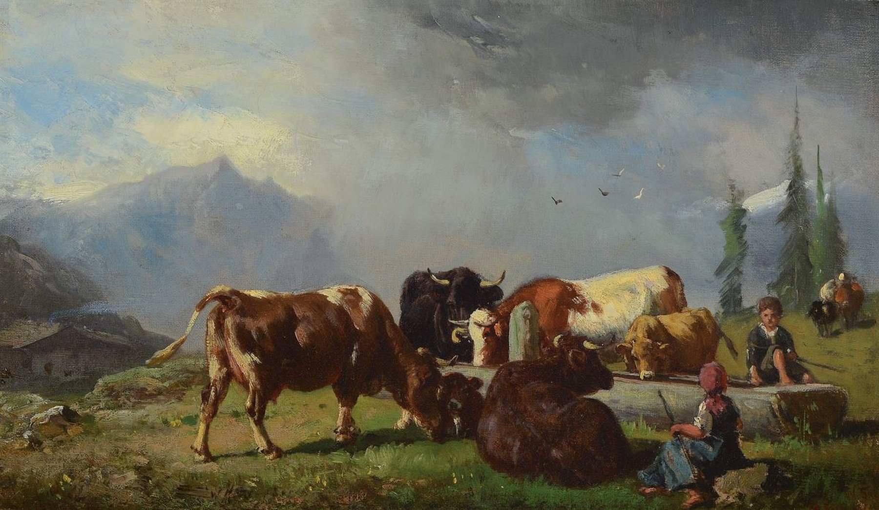 Wilhelm Frey, 1826 Karlsruhe-1911 Mannheim, Studium an der Akademie München, wurde 1895 Direktor der Großherzoglichen Gemäldegalerie in Mannheim, ...