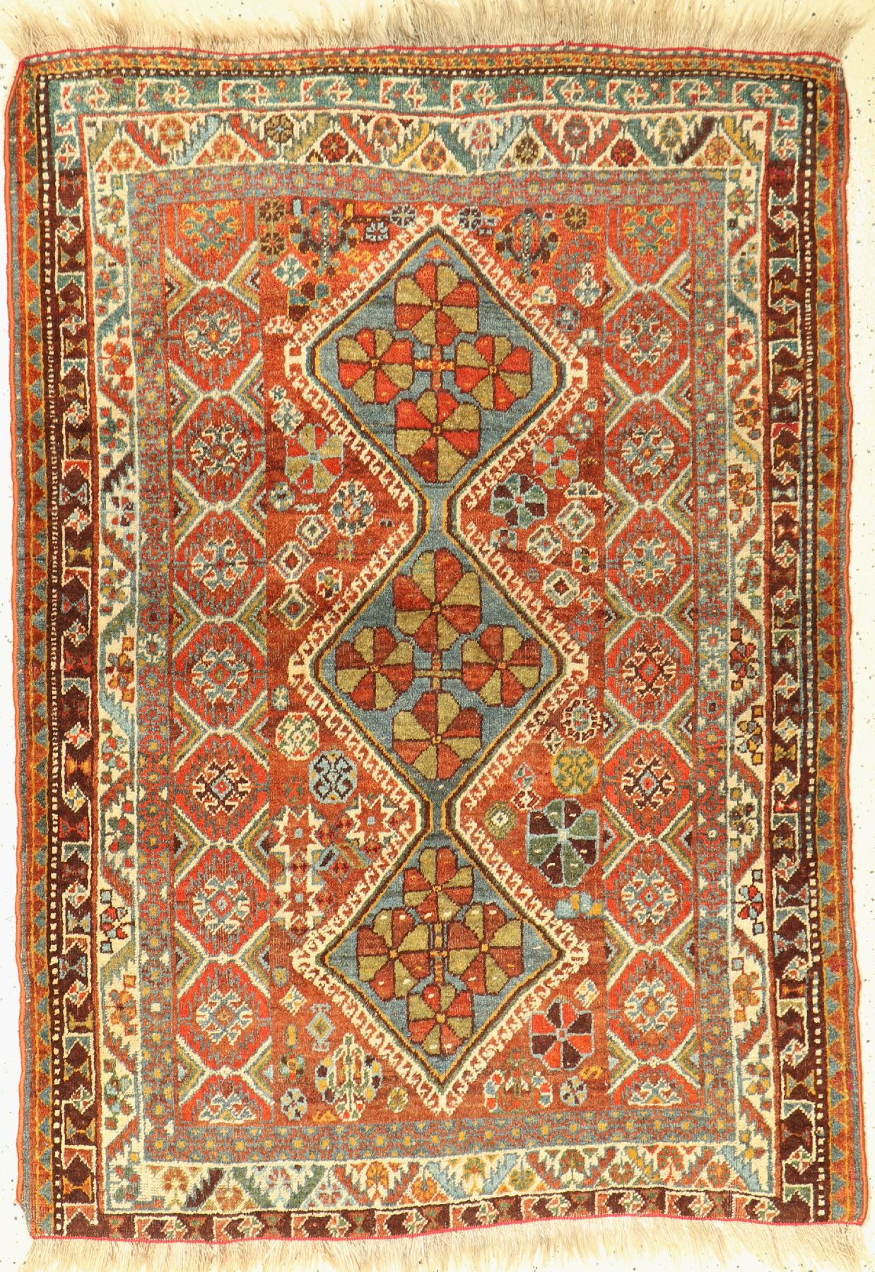 Ghaschgai antik, Persien, um 1900, Wolle auf Wolle, ca. 167 x 117 cm, EHZ: 4-5