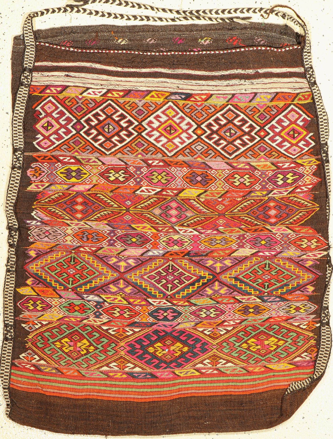 Anatolischer Sumakh Sack, Türkei, ca. 60 Jahre, Wolle auf Wolle, ca. 120 x 94 cm, EHZ: 2-3