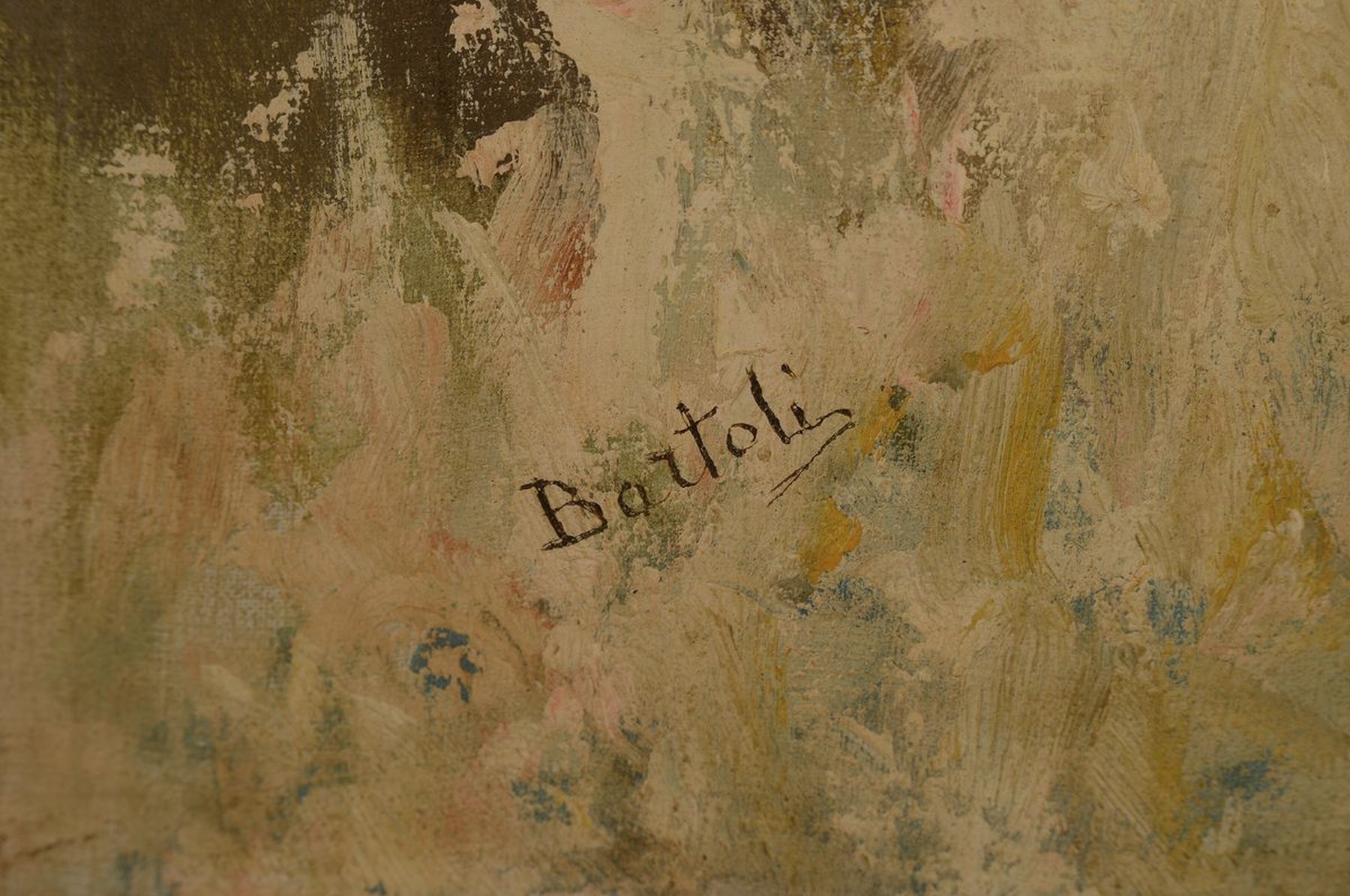 Detail a: Jacques Bartoli, 1920-1995, Südliche Küstenansicht, Öl/Lwd, links unten signiert, ca. 77x102cm