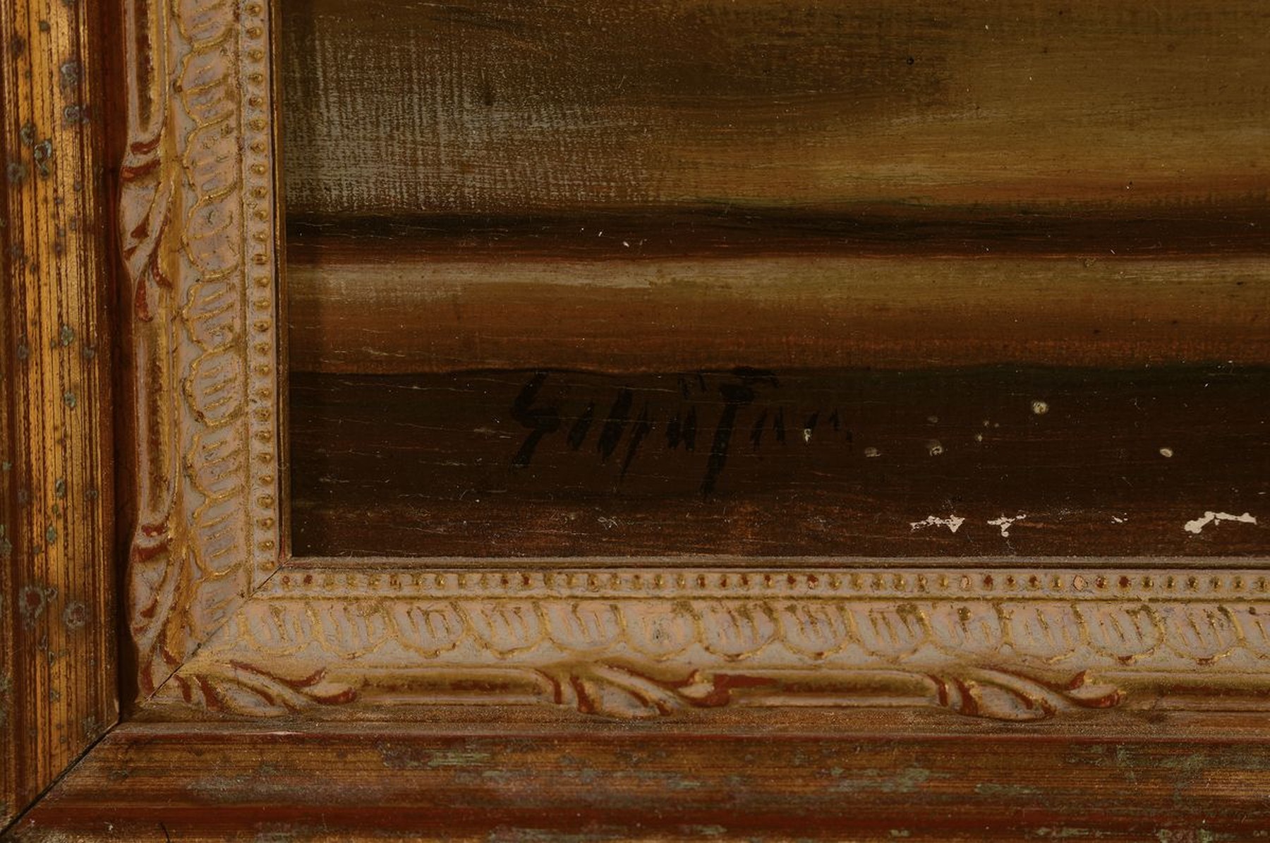 Detail a: Schäfer, deutscher Maler, um 1900, Stillleben mit Rosen, Öl/Holz, links unten signiert, ca. 50x36cm, R. ca. 67x53cm