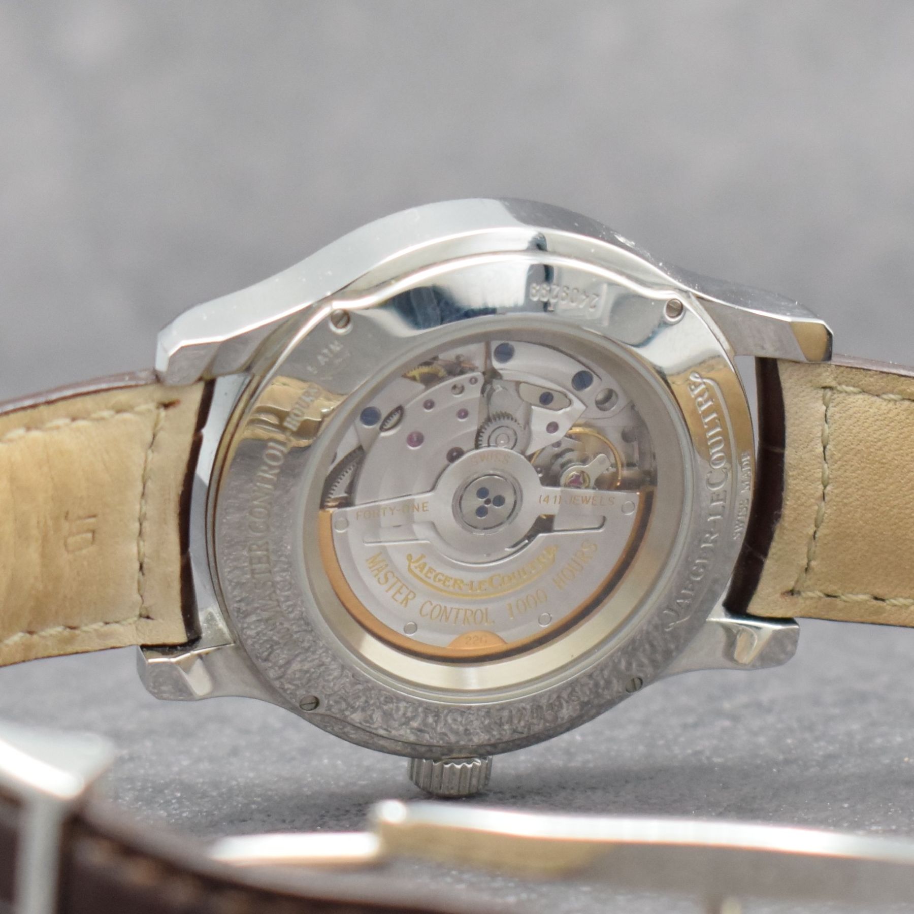Detail g: Jaeger-LeCoultre Herrenarmbanduhr Master Calendar Referenz 147.8.41.S, Automatik, Edelstahlgeh. inkl. orig. Lederband m. dopp. Faltschl., beids. ...