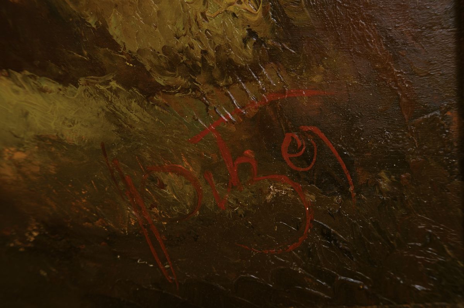 Detail a: Karl Philipp Spitzer, 1887-1954 Speyer, "Herbst im Rheintal", Öl/Holz, rechts unten signiert, rückseitig signiert und betitelt, ca. ...