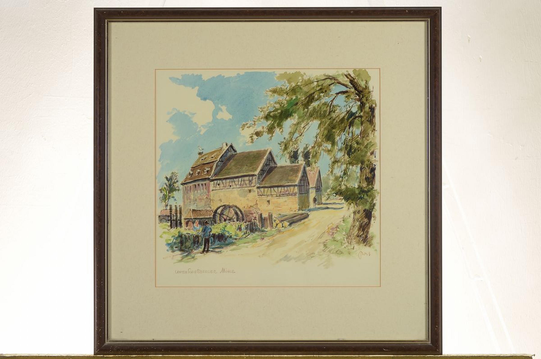 Detail n: Karl Graf, 1902-1986 Speyer, 2 Aquarelle, Unterschiessberger Mühle und Reichskammergericht, beide betitelt und signiert, je ca. 30x32cm, PP, u.Gl., ...
