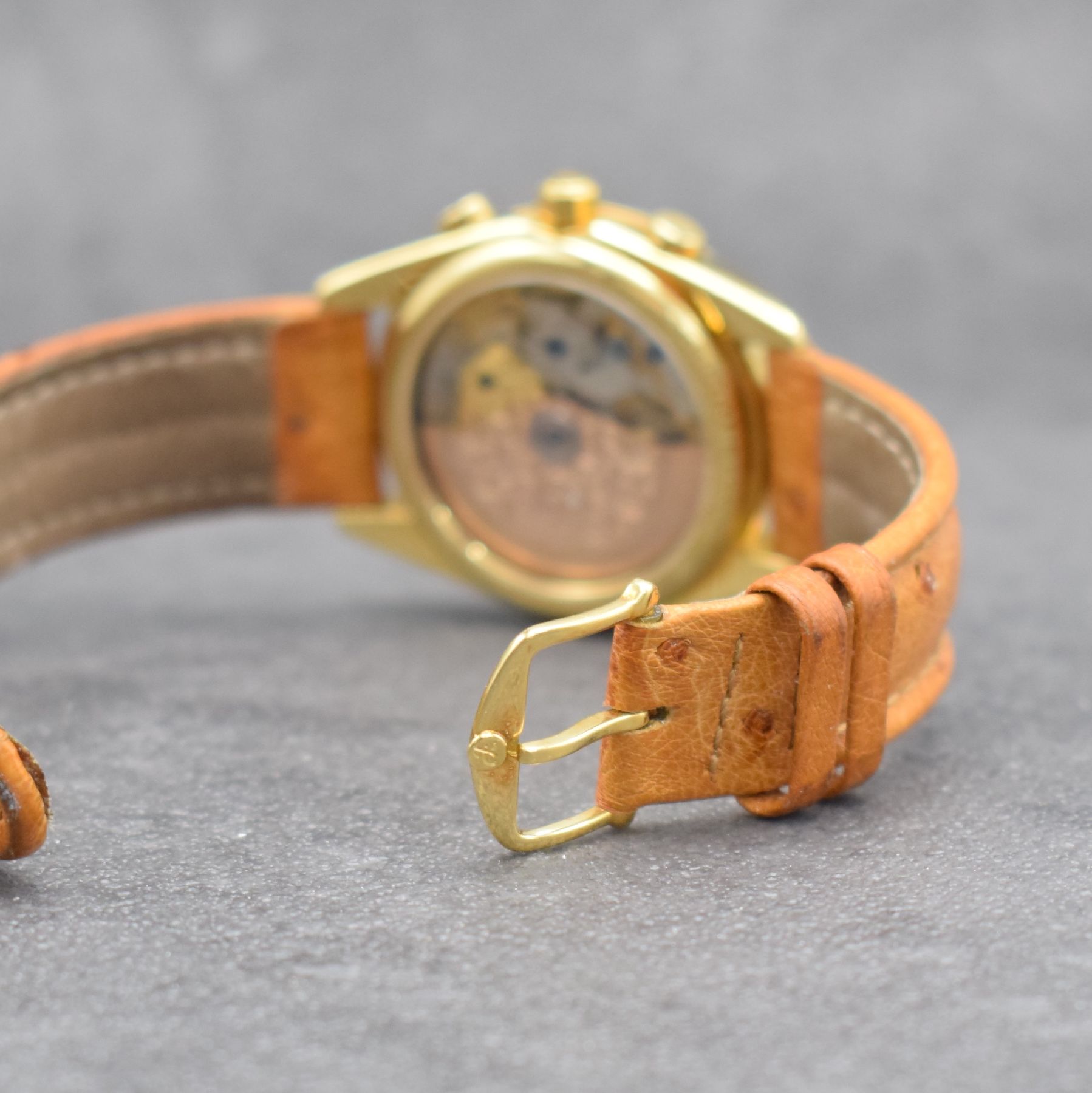 Detail d: CHRISTIAN LIPPUNER seltene & limitierte Herrenarmbanduhr mit Chronograph & Vollkalender in GG 750/000 aus Modellserie Merkur in Gesamtauflage v. 500 ...
