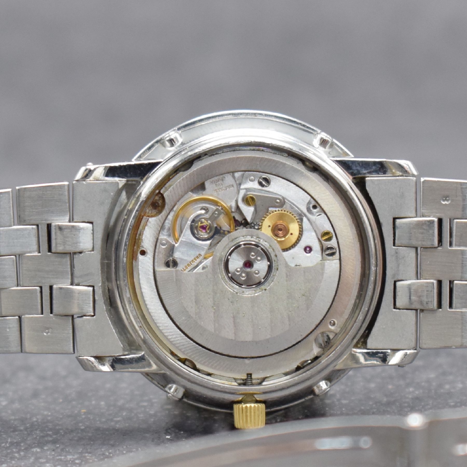 Detail i: BLANCPAIN astronomische Herrenarmbanduhr mit Vollkalenderanzeige Serie Villeret, Automatik, Schweiz um 1995, Edelstahl/Gold kombiniert inkl. ...