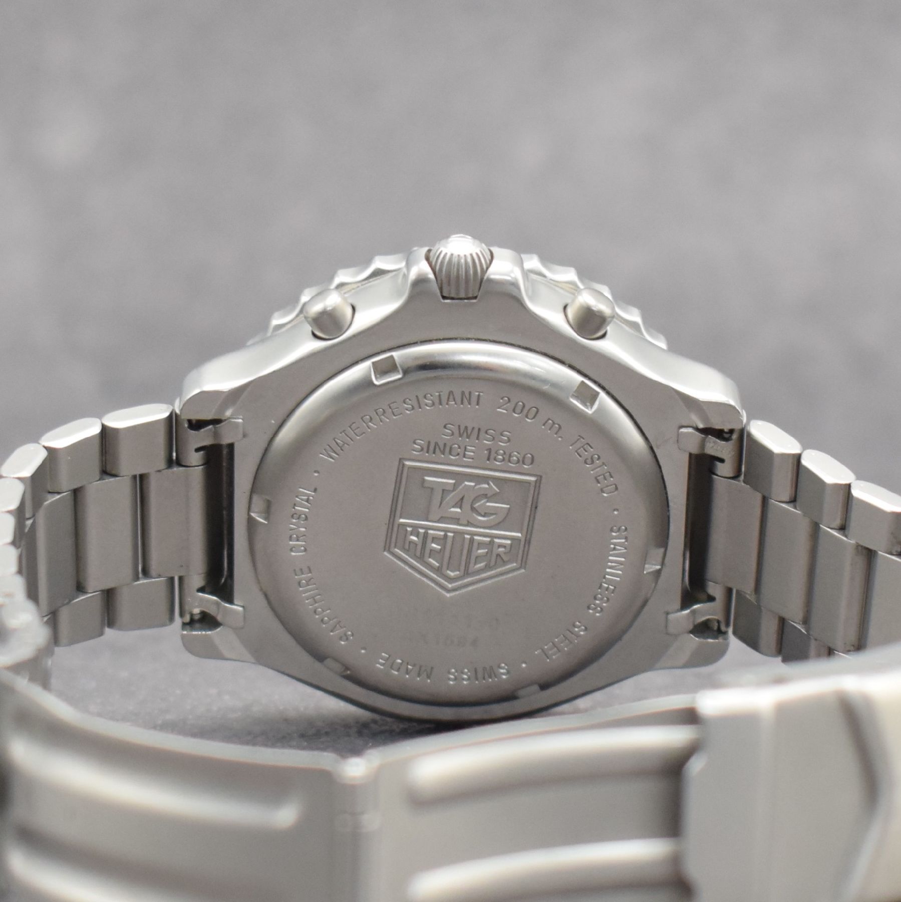 Detail f: TAG HEUER Pilot Herrenarmbanduhr mit Chronograph, Schweiz um 1995, quarz, Ref. CS1111-0, verschr. Edelstahlgeh. inkl. Band m. Faltschl., beids. ...