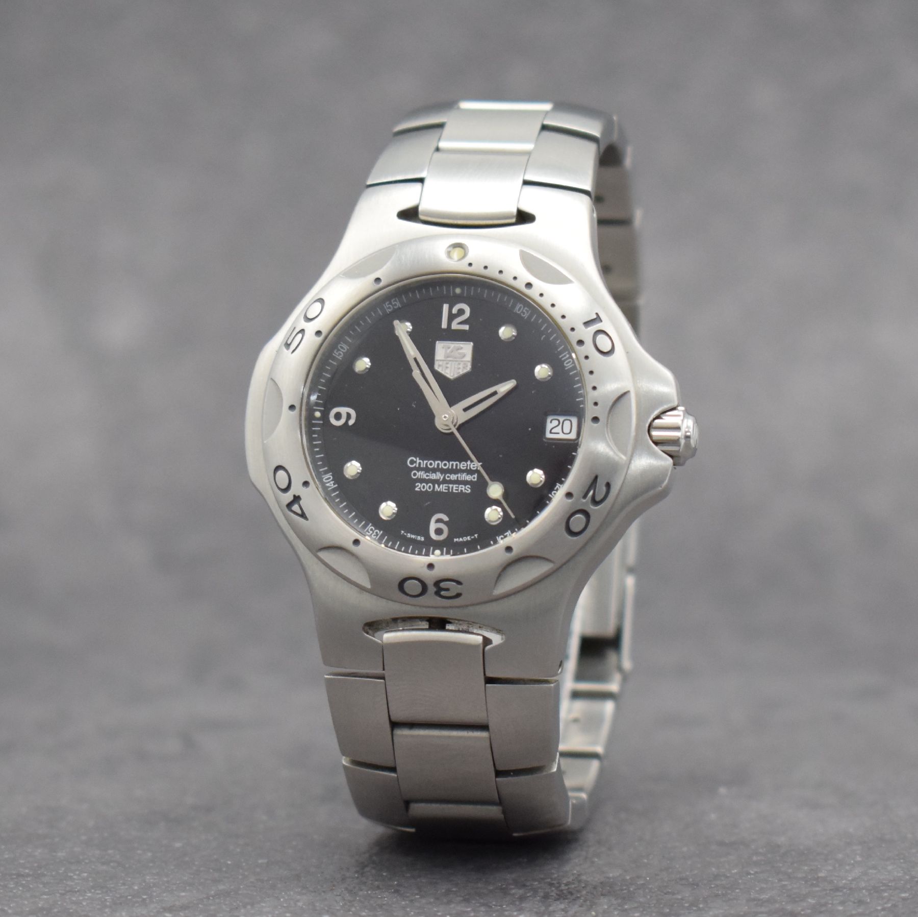 TAG HEUER Herrenarmbanduhr Modellserie Kirium, Schweiz um 2000, Automatik, Chronometer in Edelstahl inkl. Gliederband, Boden & Krone verschr., eins. ...