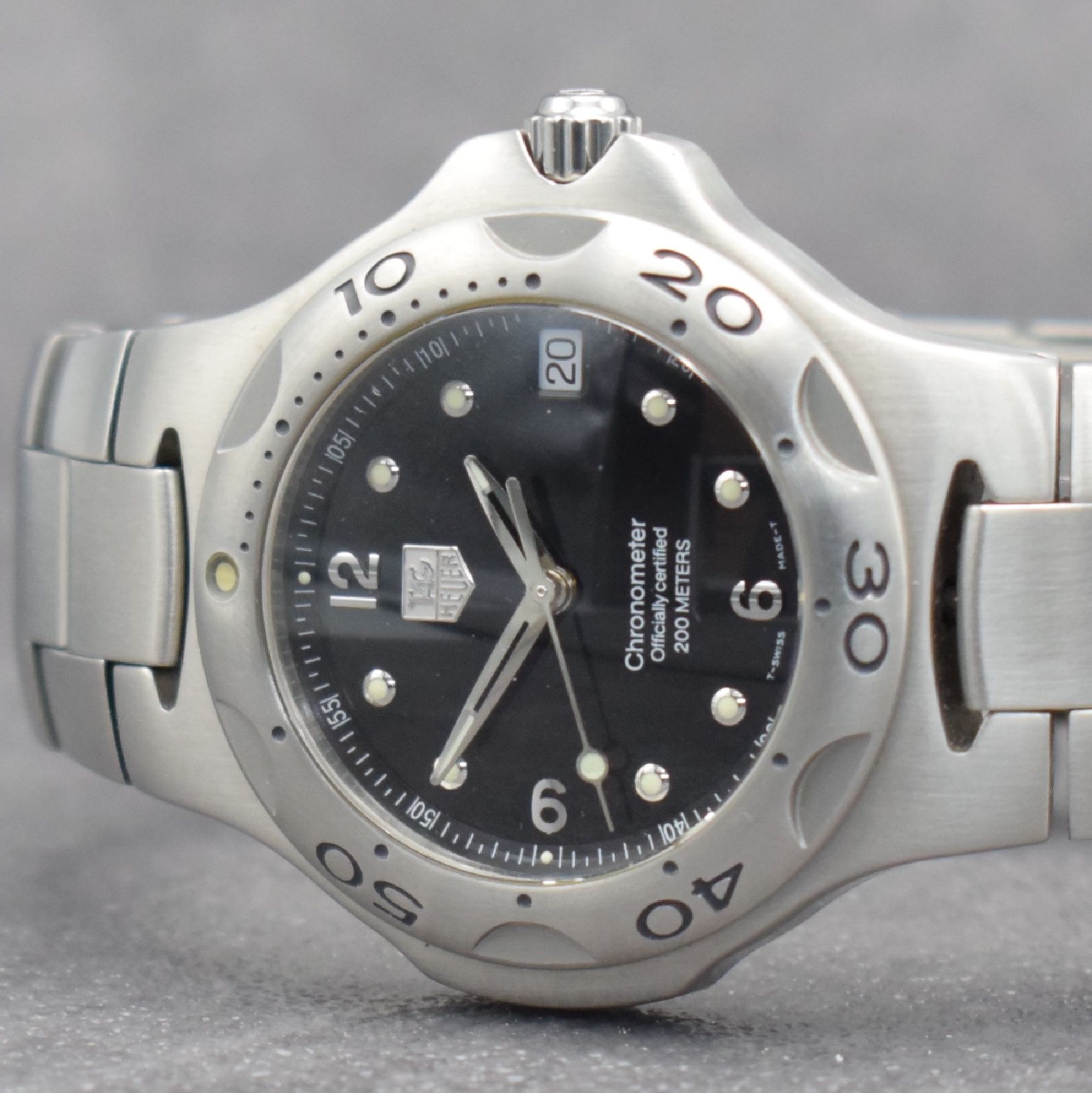 Detail b: TAG HEUER Herrenarmbanduhr Modellserie Kirium, Schweiz um 2000, Automatik, Chronometer in Edelstahl inkl. Gliederband, Boden & Krone verschr., eins. ...