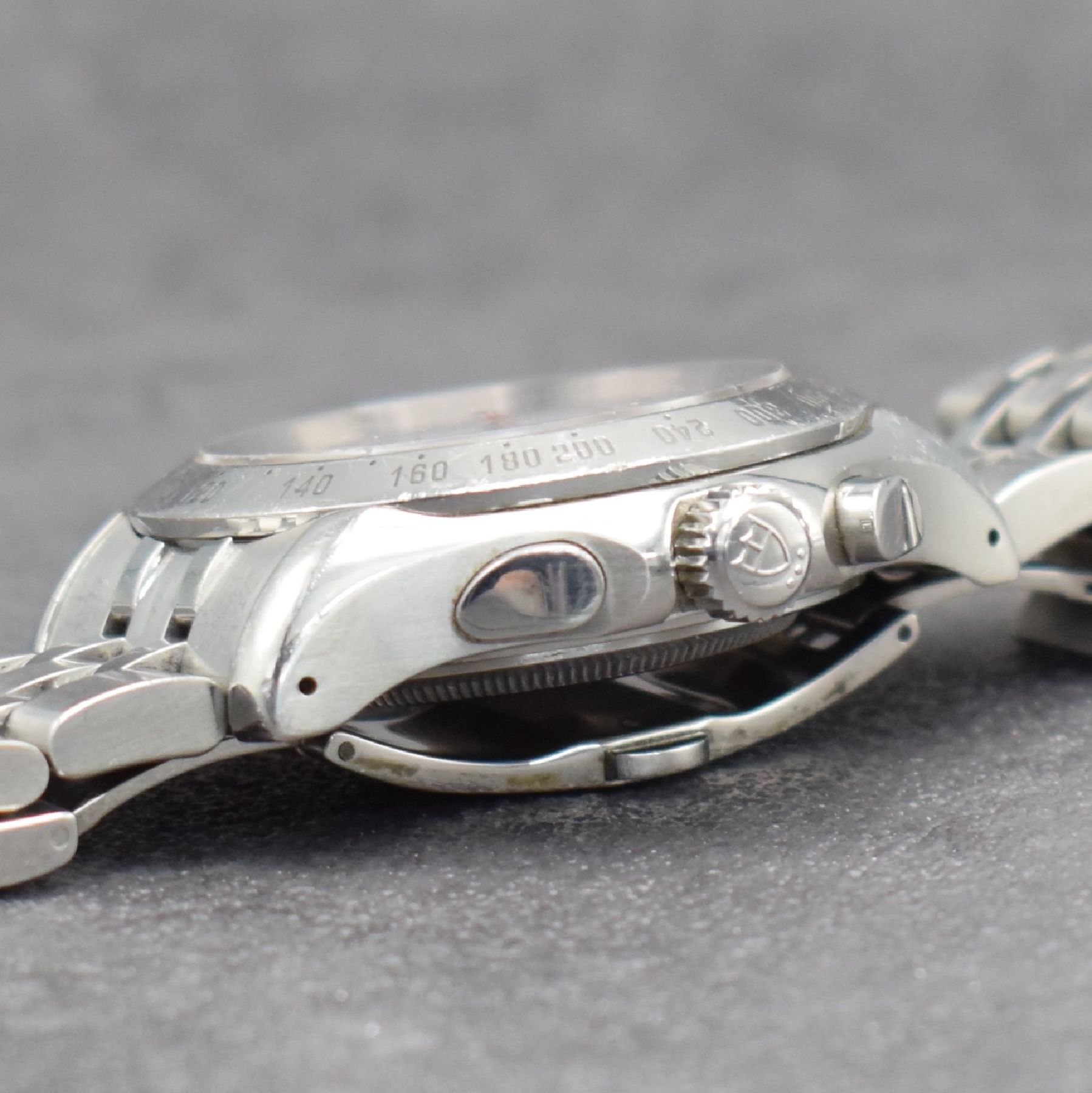 Detail e: TUDOR Chronautic Herrenarmbanduhr mit Chronograph, Schweiz verk. lt. beil. orig. Zertifikat 12/2007, Automatik, Ref. 79380, verschr. Edelstahlgeh. ...