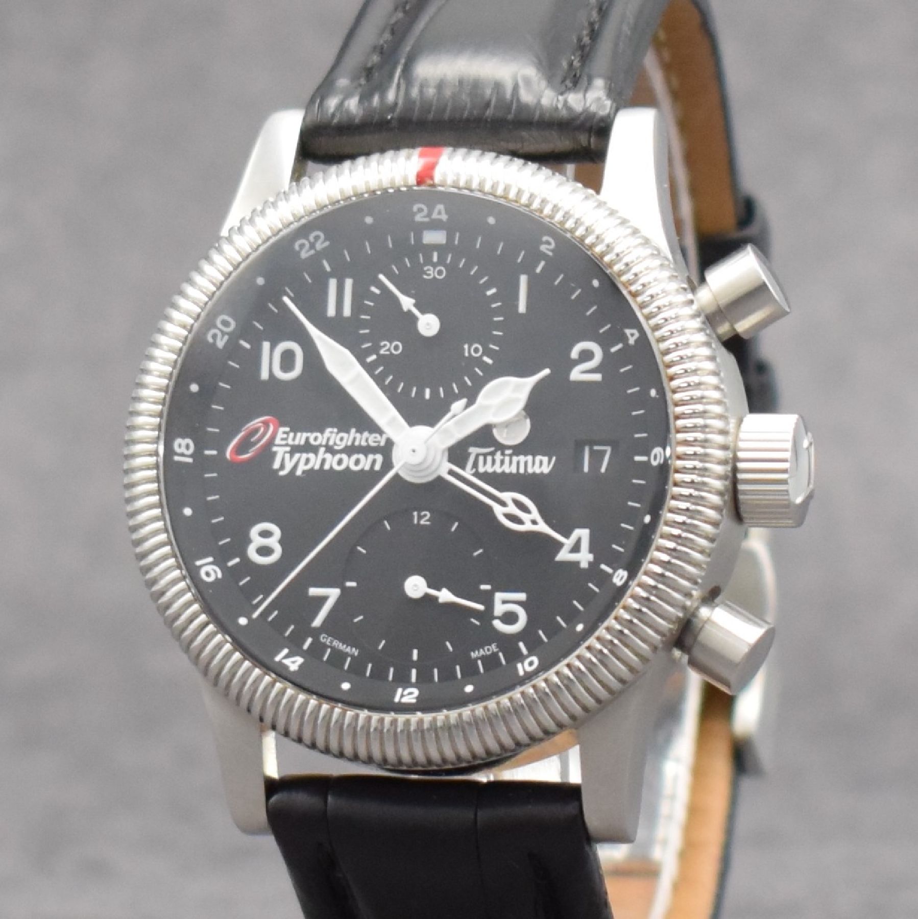 Detail a: TUTIMA Fliegerchronograph F2 UTC "Eurofighter Typhoon" in limitierter Auflage v. 2000 Stück, Deutschland verk. 03/2008 lt. beil. Pap., ...