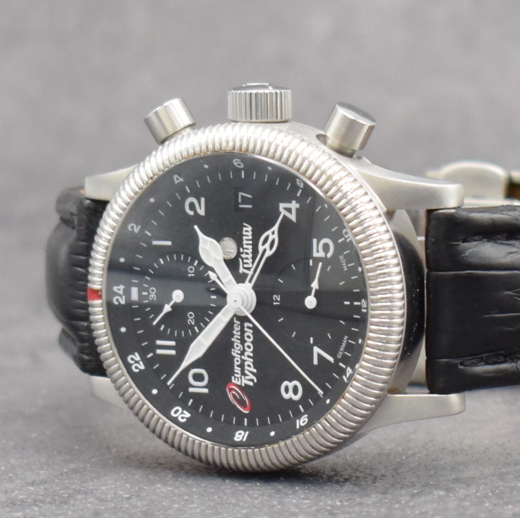 Detail b: TUTIMA Fliegerchronograph F2 UTC "Eurofighter Typhoon" in limitierter Auflage v. 2000 Stück, Deutschland verk. 03/2008 lt. beil. Pap., ...