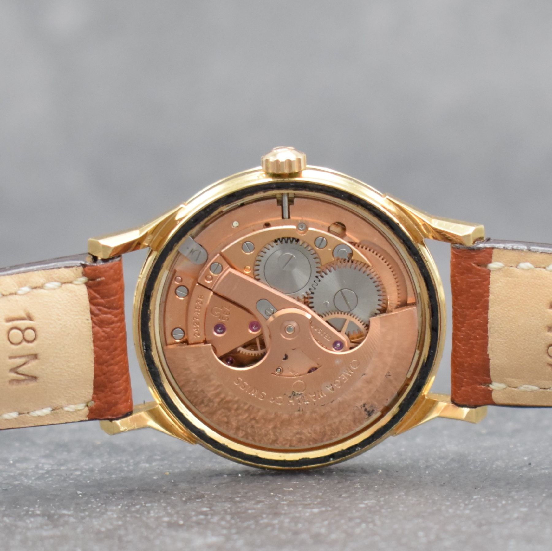 Detail f: OMEGA "Sheikh Isa Bin Salman Al Khalifa" feine& extrem seltene Herrenarmbanduhr Constellation in RG 750/000 im unpoliertem Zustand, ...