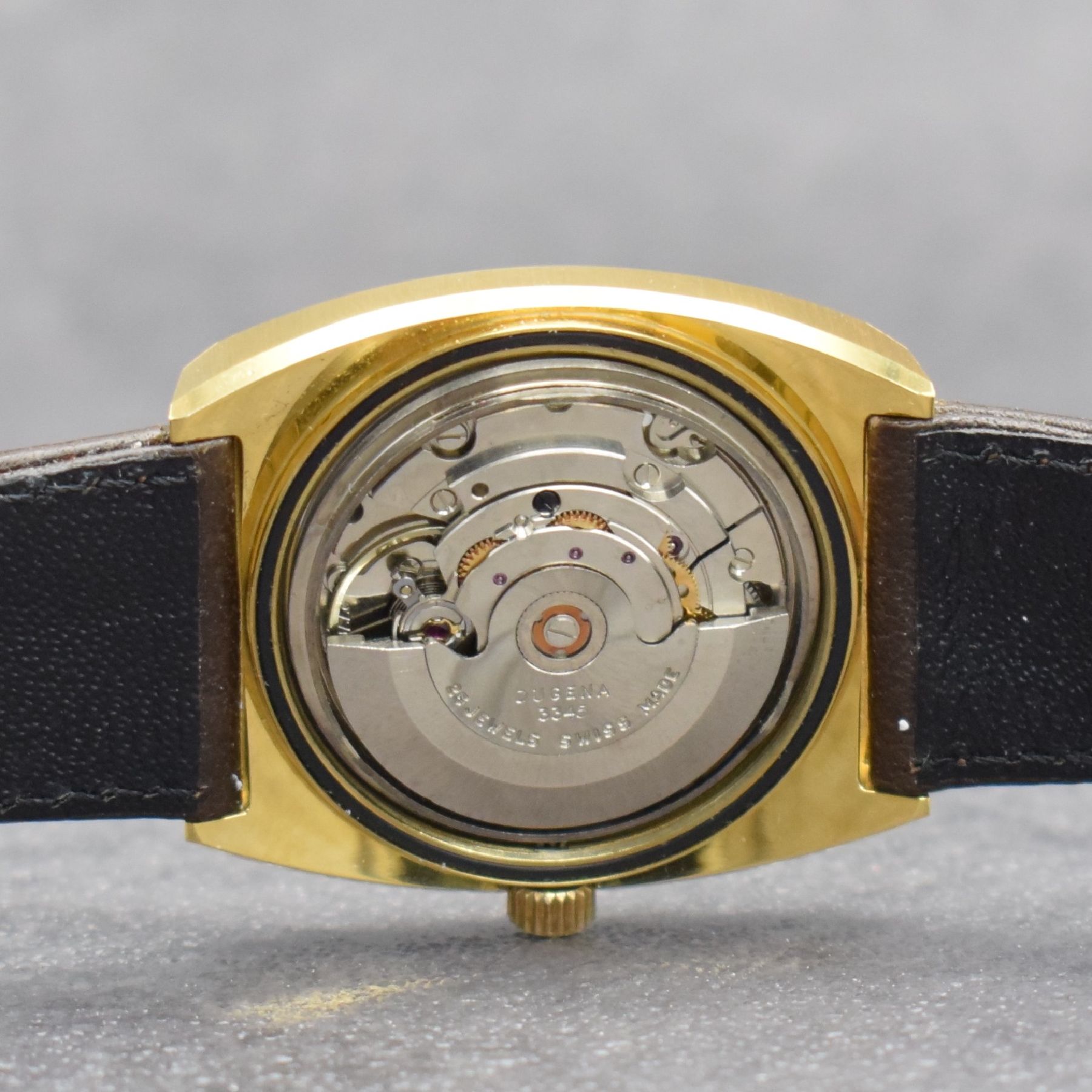 Detail j: Konvolut: 2 DUGENA Armbanduhren Serie Monza, Schweiz um 1980, beide verg. Metallgeh., Edelstahlböden verschr., silberne Zifferblätter m. aufgel. ...