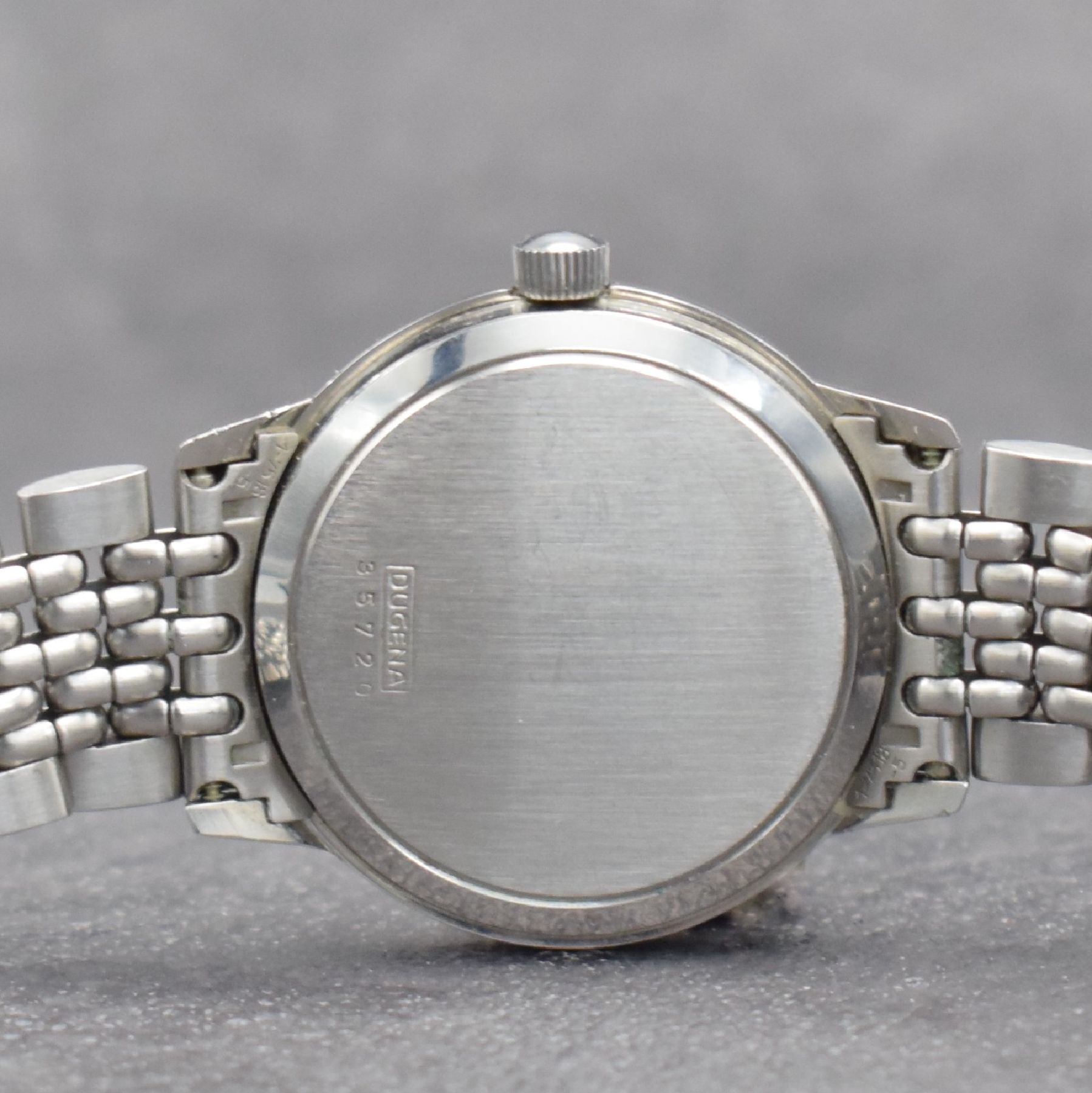 Detail m: Konvolut: 3 DUGENA Armbanduhren Serie Tropica, Schweiz 1970er Jahre, all Automatik, 1 x verchromt an neutr. Stahlband, Edelstahlboden aufgedr., Kal. ...