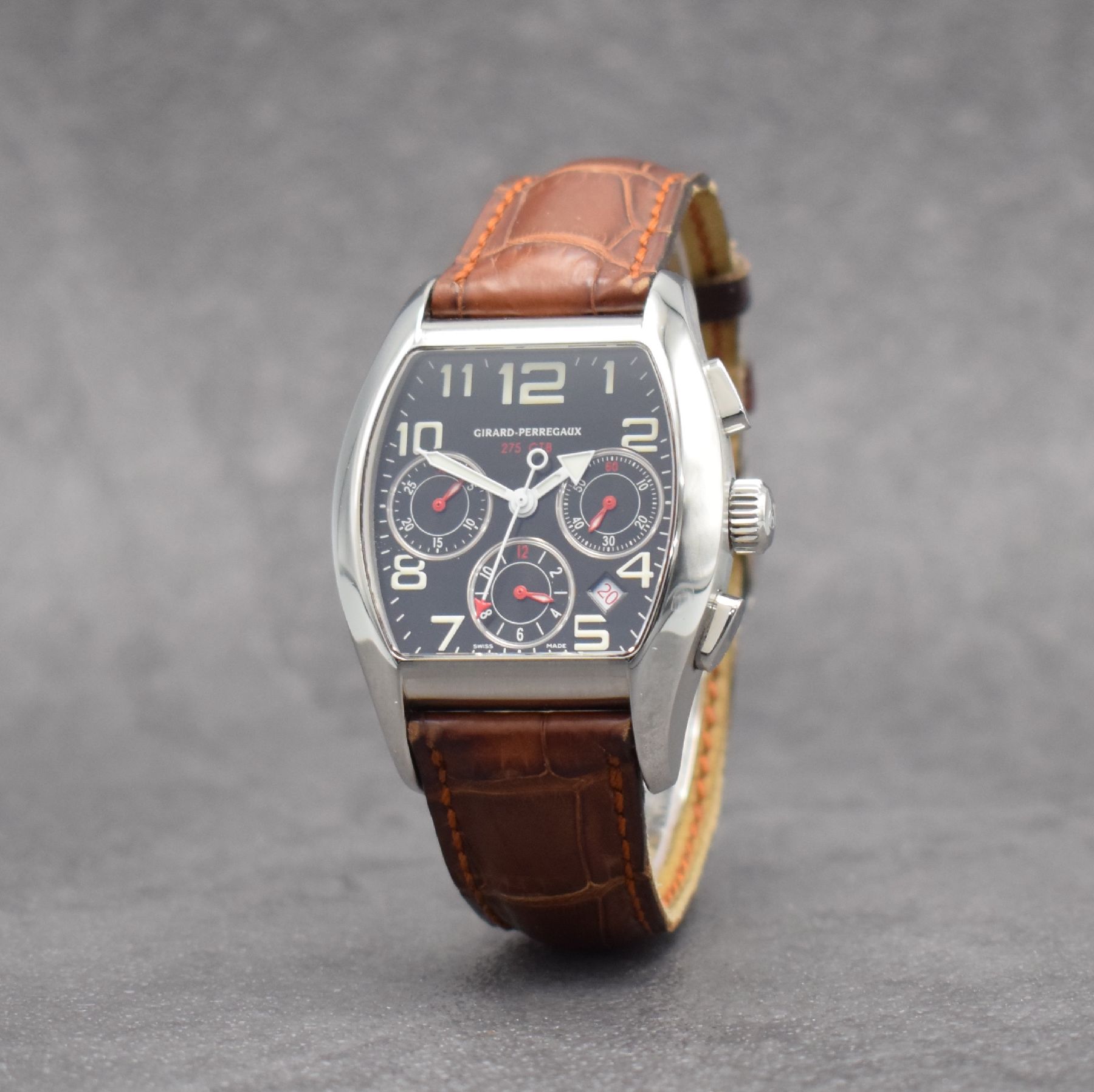 Detail b: GIRARD PERREGAUX pour Ferrari 275 GTB limitierte Herrenarmbanduhr mit Chronograph, Schweiz um 2005, Automatik, Ref. 27650, auf 275 Stück limitiertes ...