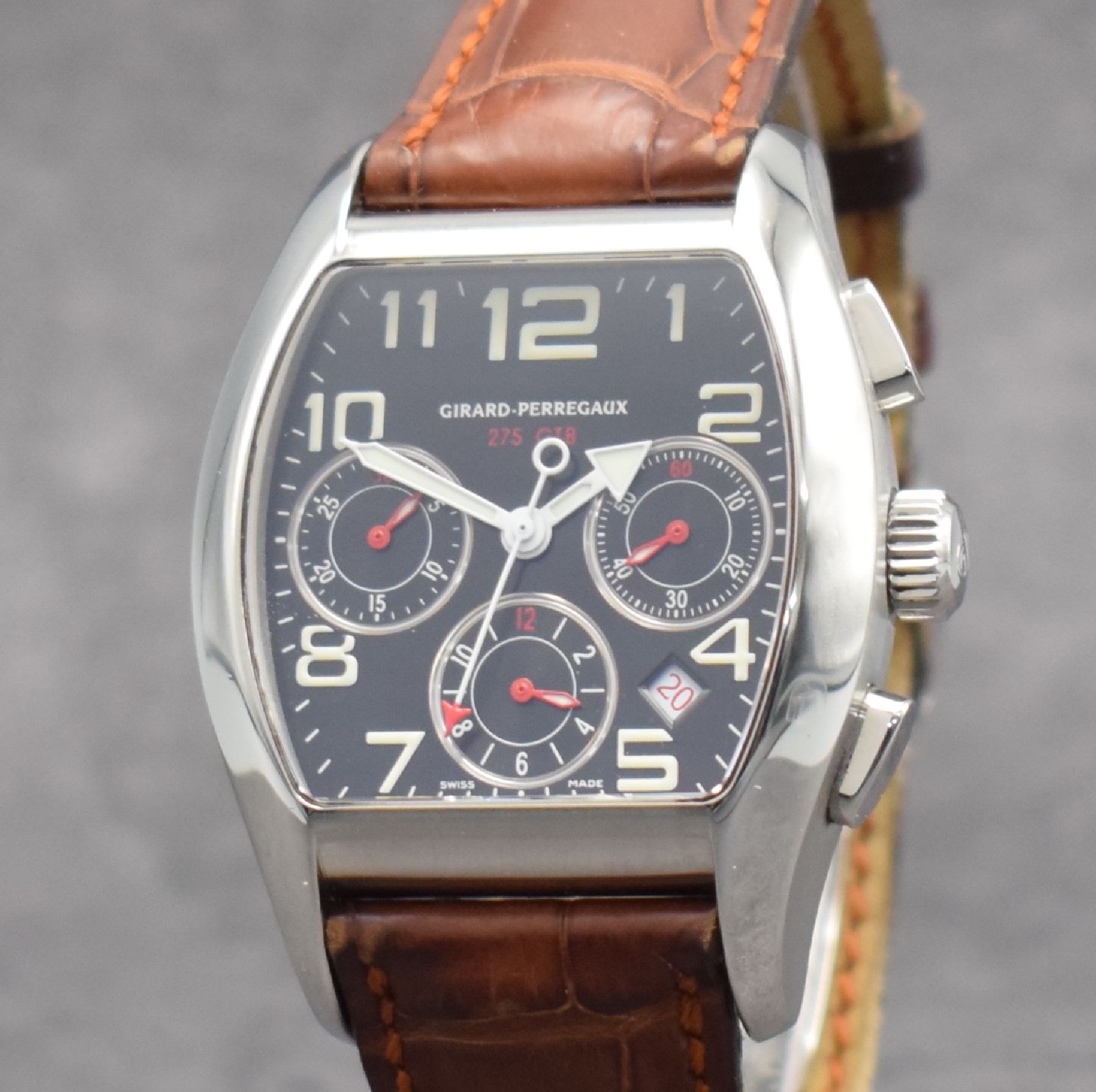 Detail c: GIRARD PERREGAUX pour Ferrari 275 GTB limitierte Herrenarmbanduhr mit Chronograph, Schweiz um 2005, Automatik, Ref. 27650, auf 275 Stück limitiertes ...