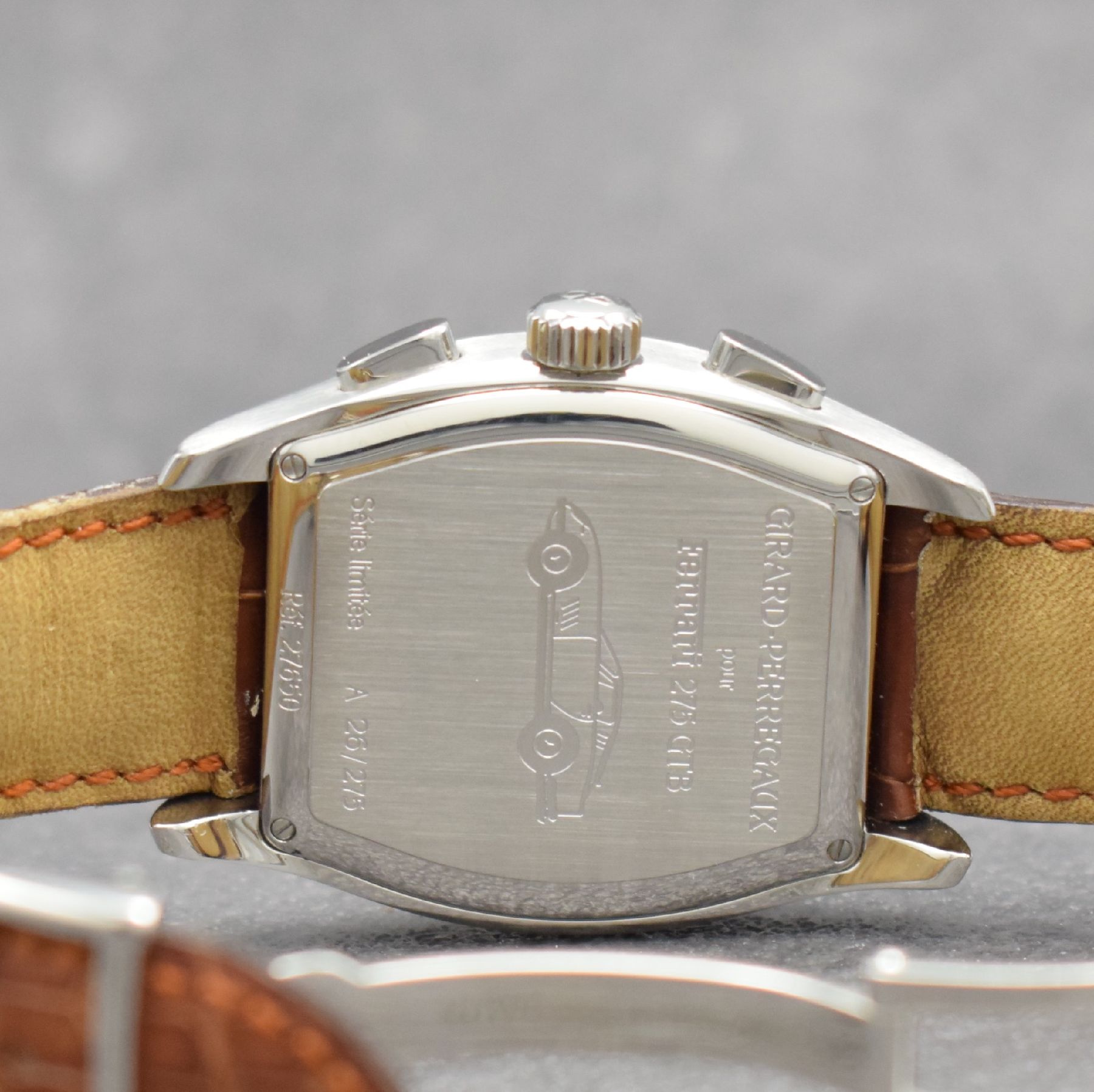 Detail f: GIRARD PERREGAUX pour Ferrari 275 GTB limitierte Herrenarmbanduhr mit Chronograph, Schweiz um 2005, Automatik, Ref. 27650, auf 275 Stück limitiertes ...