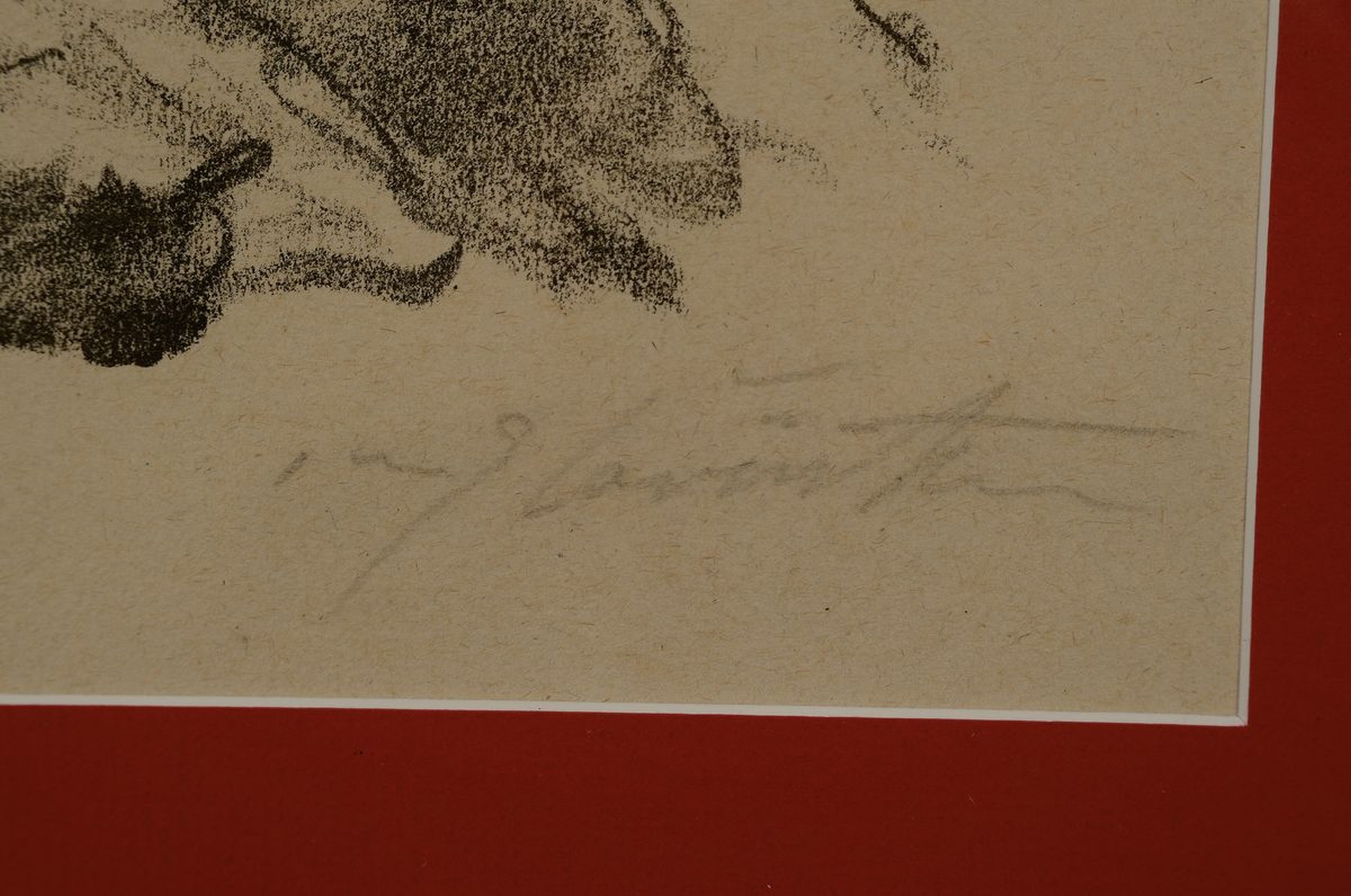 Detail c: Lovis Corinth, 1858-1925, Anne Boleyn, Lithographie, handsigniert, ca. 35x24cm, PP, u.Gl., R. ca. 52x43cm