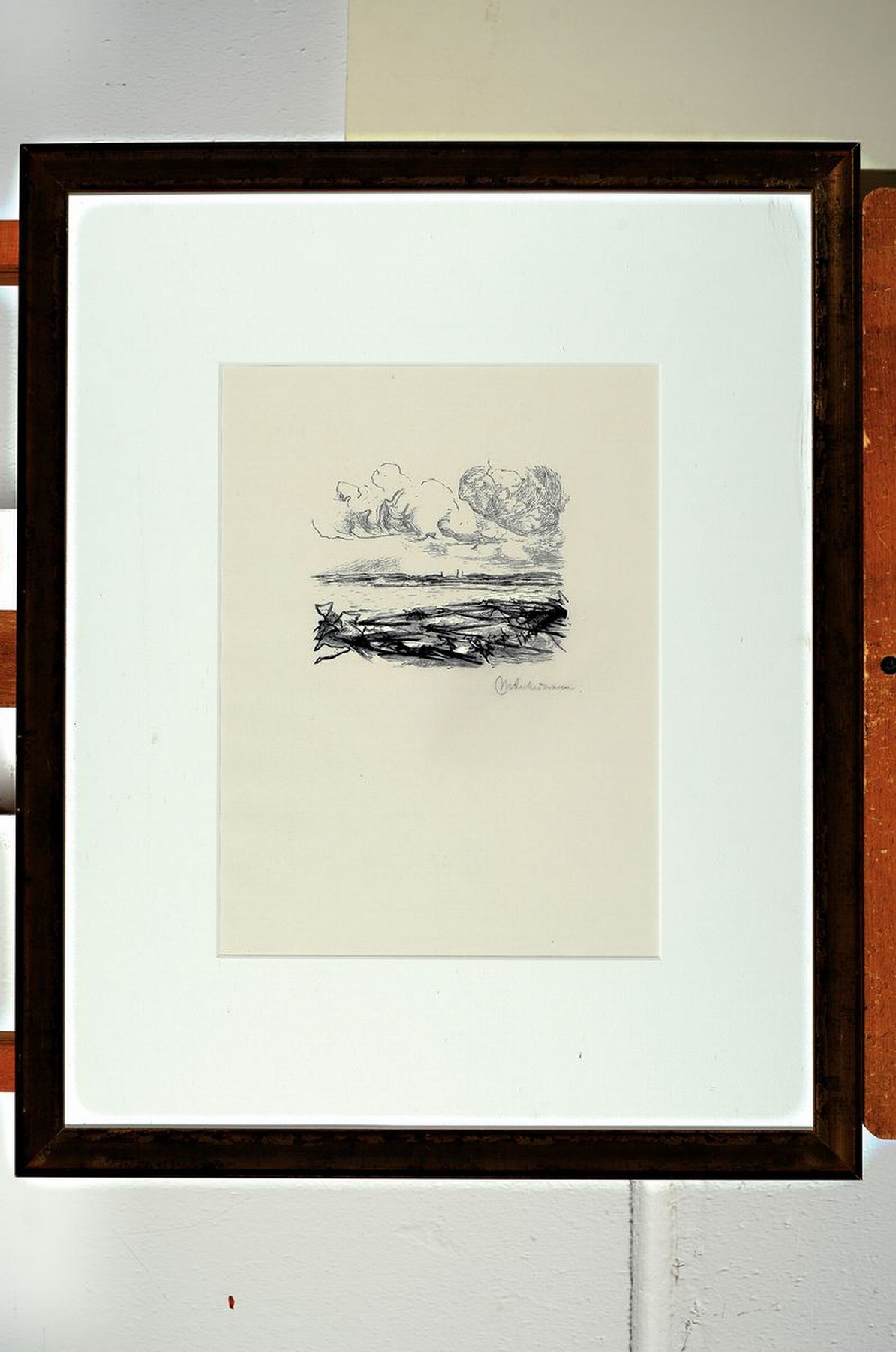Detail k: Max Liebermann, 1847-1935, Lithographie, rechts unten handsigniert, ca. 11x13.5cm, PP, u.Gl., R. ca. 54x44cm