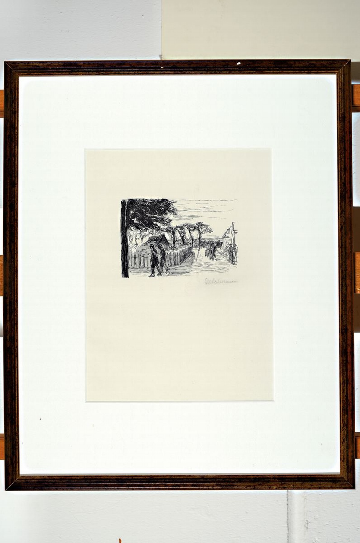 Detail k: Max Liebermann, 1847-1935, Lithographie, rechts unten handsigniert, ca. 10x15cm, PP, u.Gl., R. ca. 53x43cm