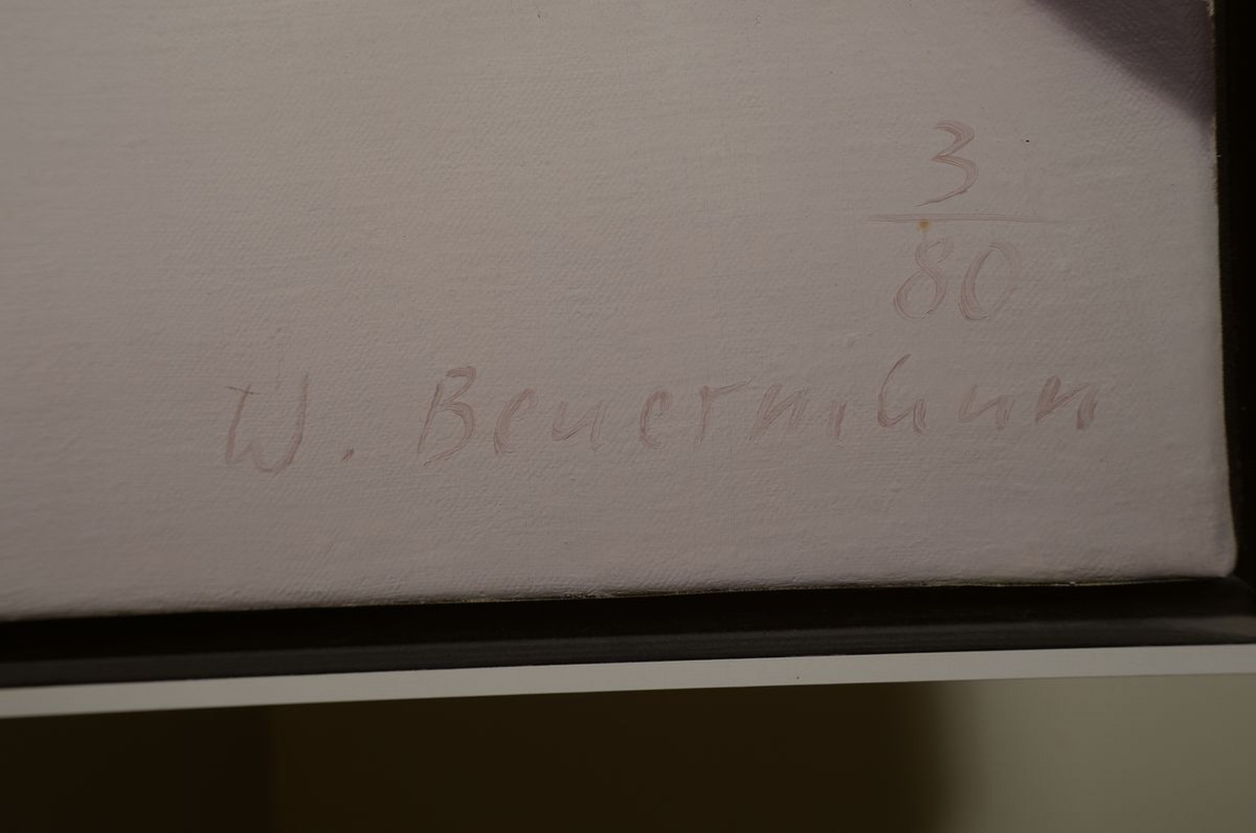 Detail a: Wilhelm Beuermann, 1937-2006, "Gäste im Atelier", Öl/Lwd, re. unten sign., num.3/80 R. ca.103x130 cm