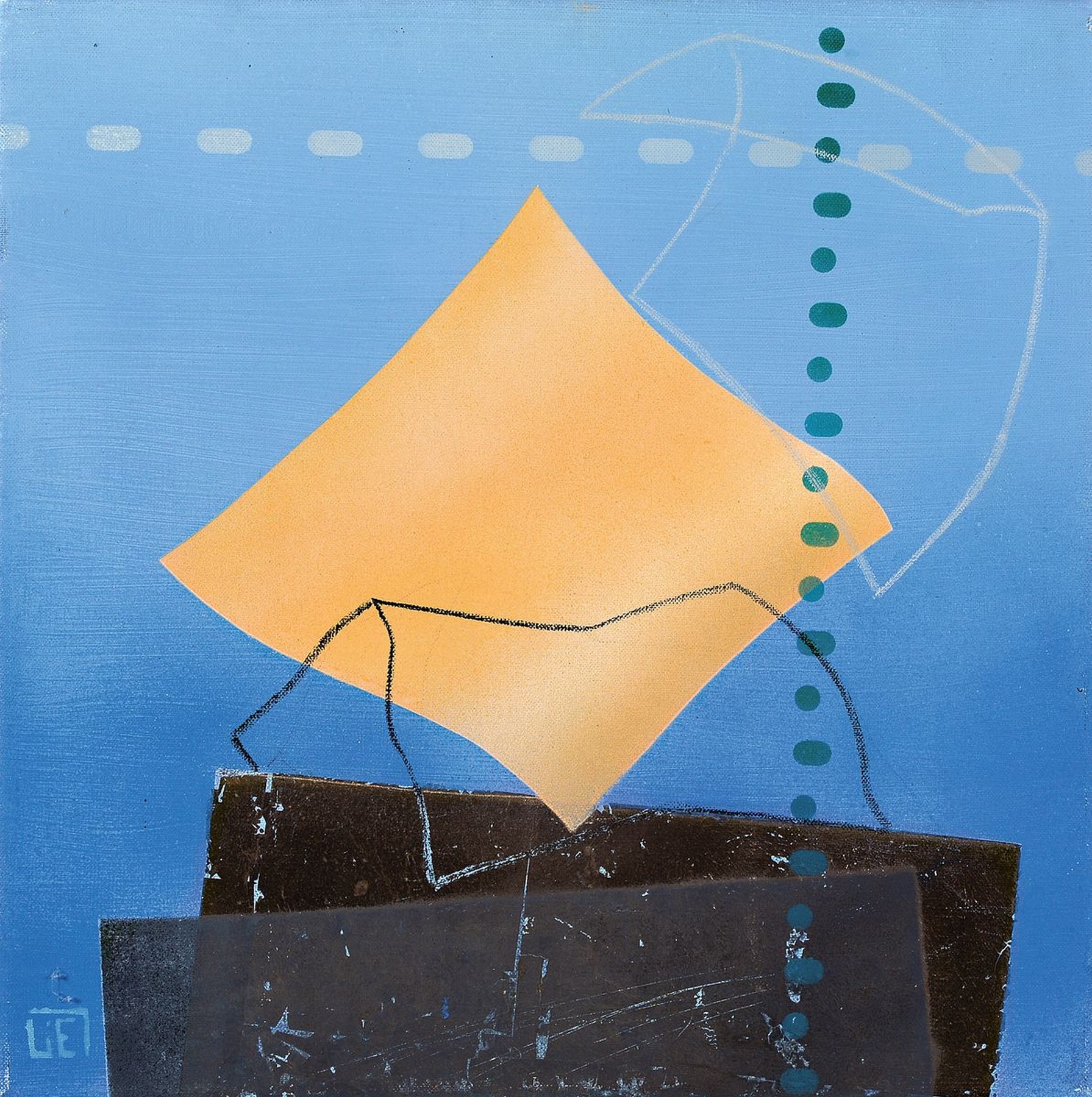 Lilo Emmerling, geb. 1937 Landau/Pfalz, Konvolut aus 2 Arbeiten, Öl/Lwd, je verso sign., dat. 1987, je mit Rahmen, je ca. 45x43 cm