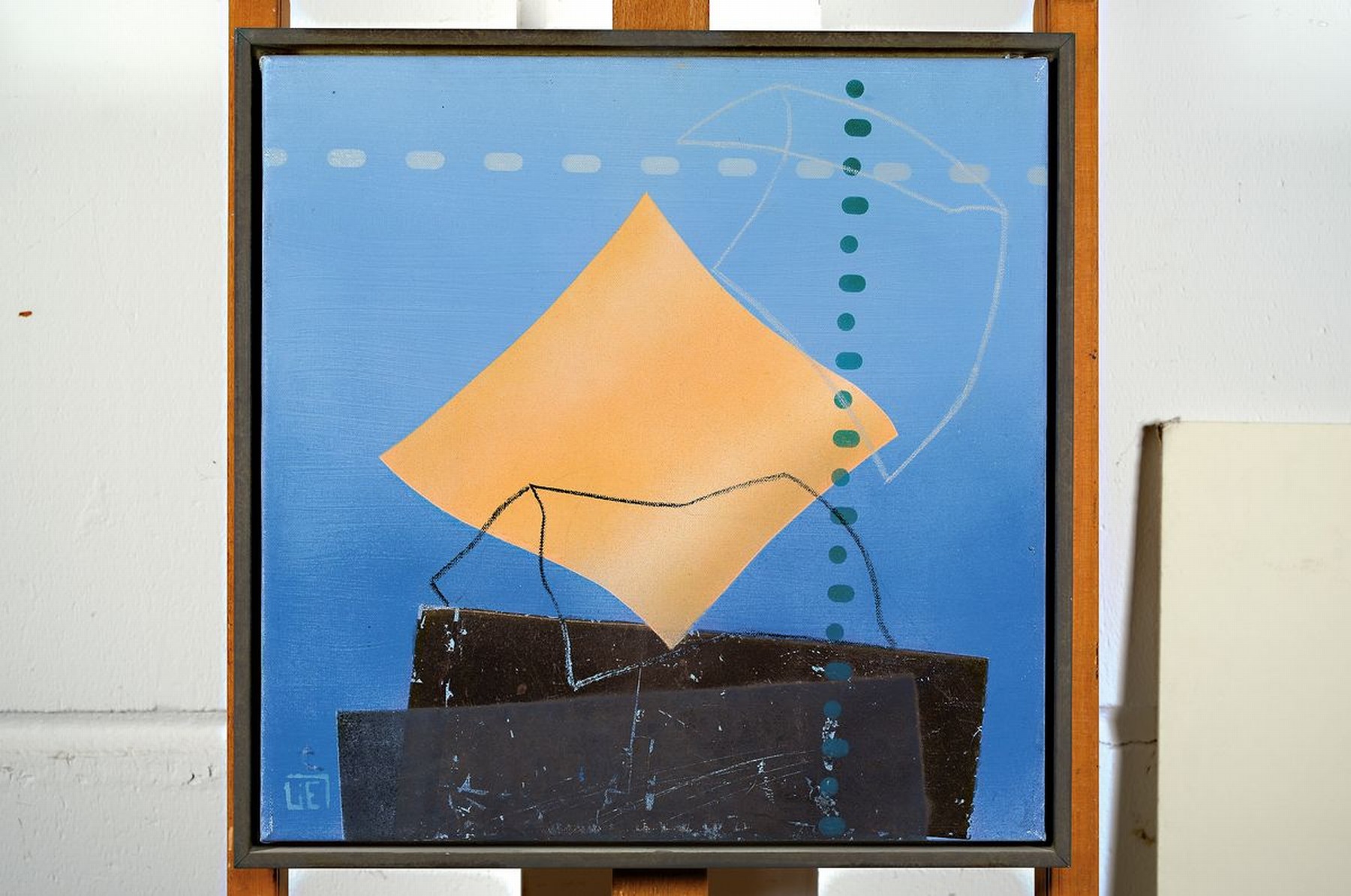 Detail k: Lilo Emmerling, geb. 1937 Landau/Pfalz, Konvolut aus 2 Arbeiten, Öl/Lwd, je verso sign., dat. 1987, je mit Rahmen, je ca. 45x43 cm